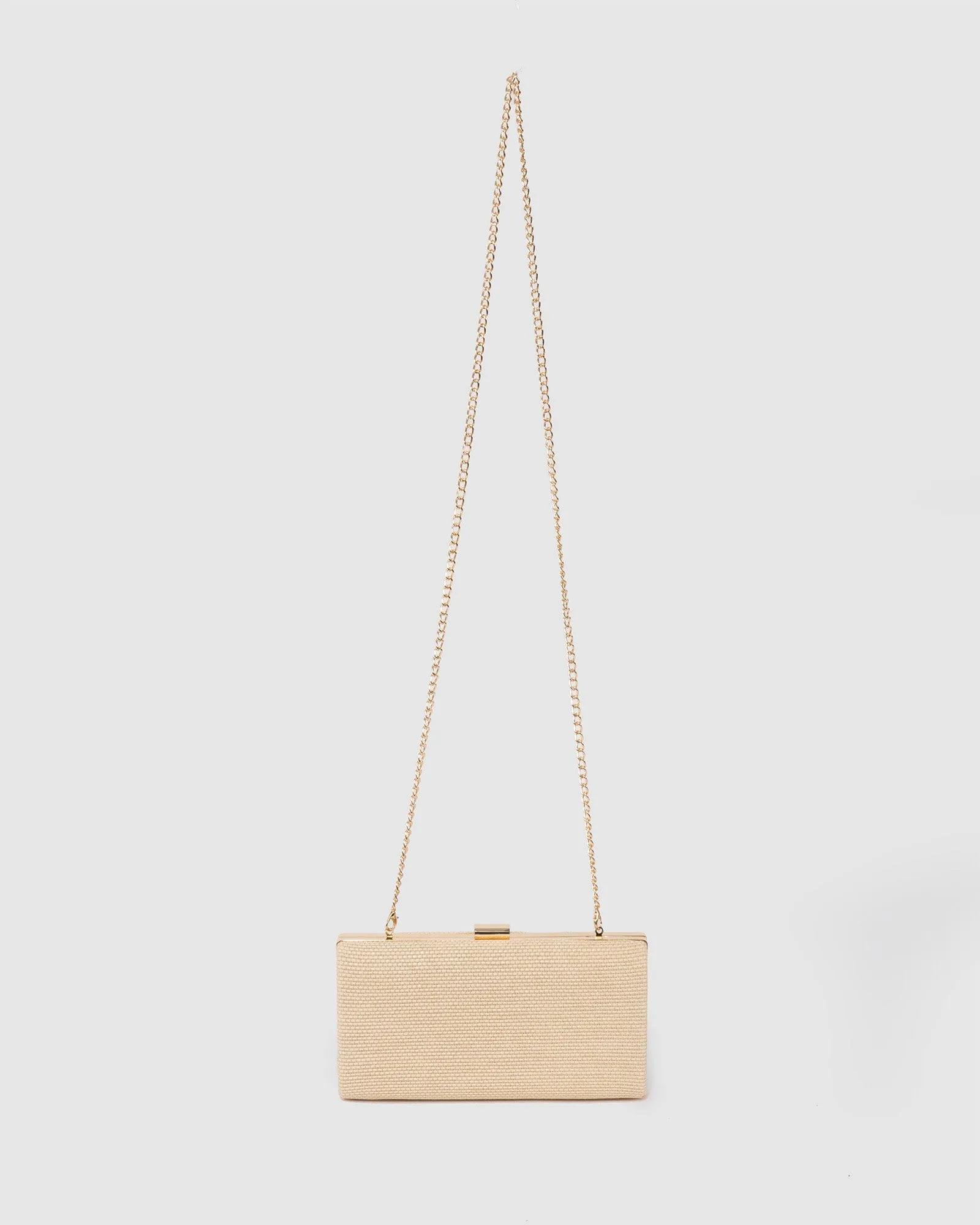 Natural Melanie Plain Clutch Bag