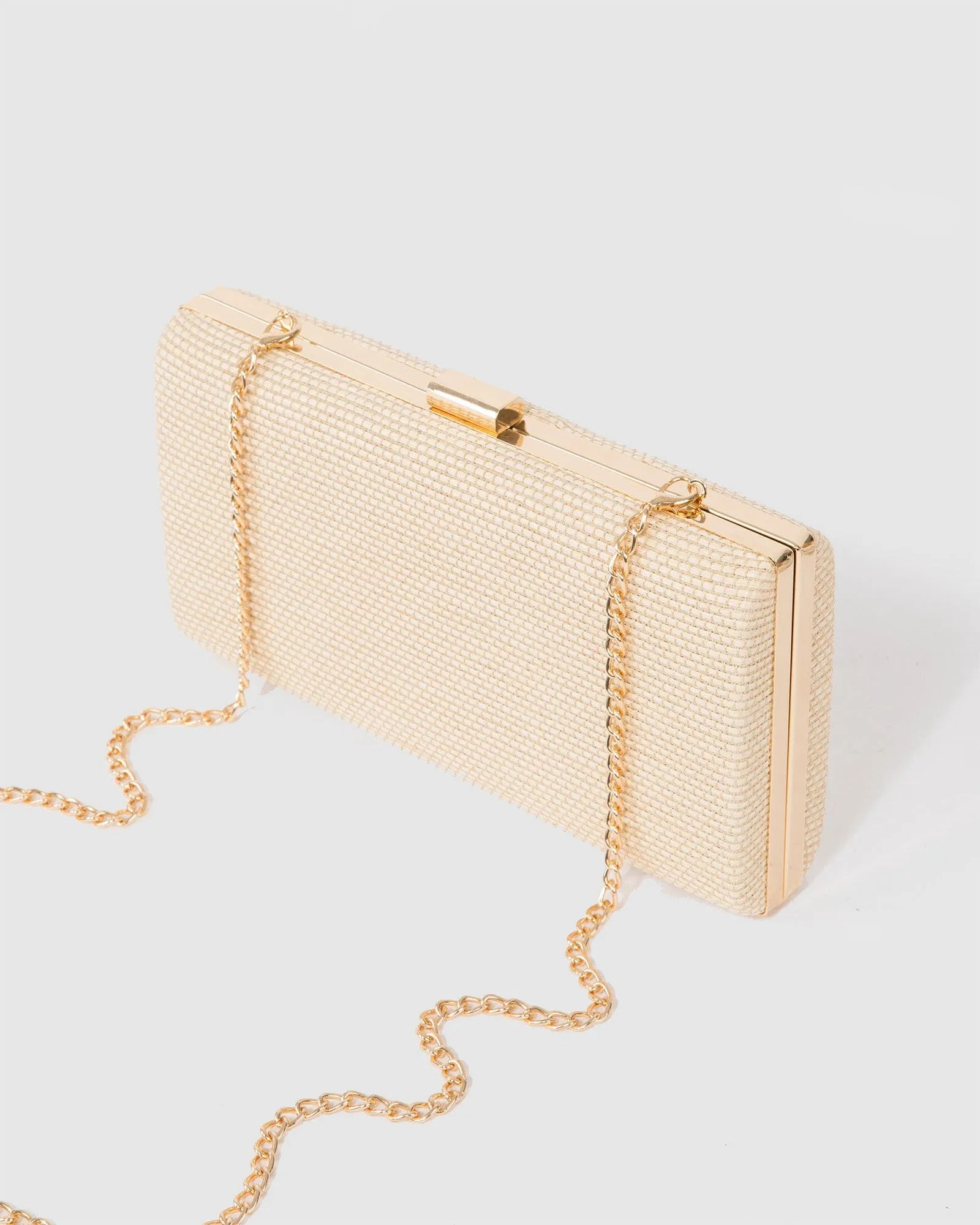 Natural Melanie Plain Clutch Bag