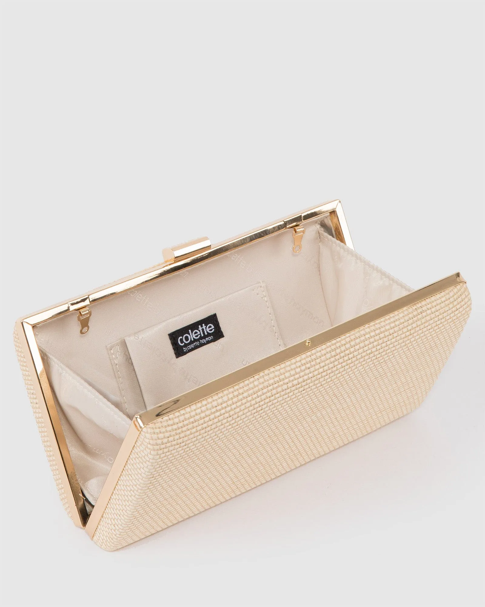 Natural Melanie Plain Clutch Bag