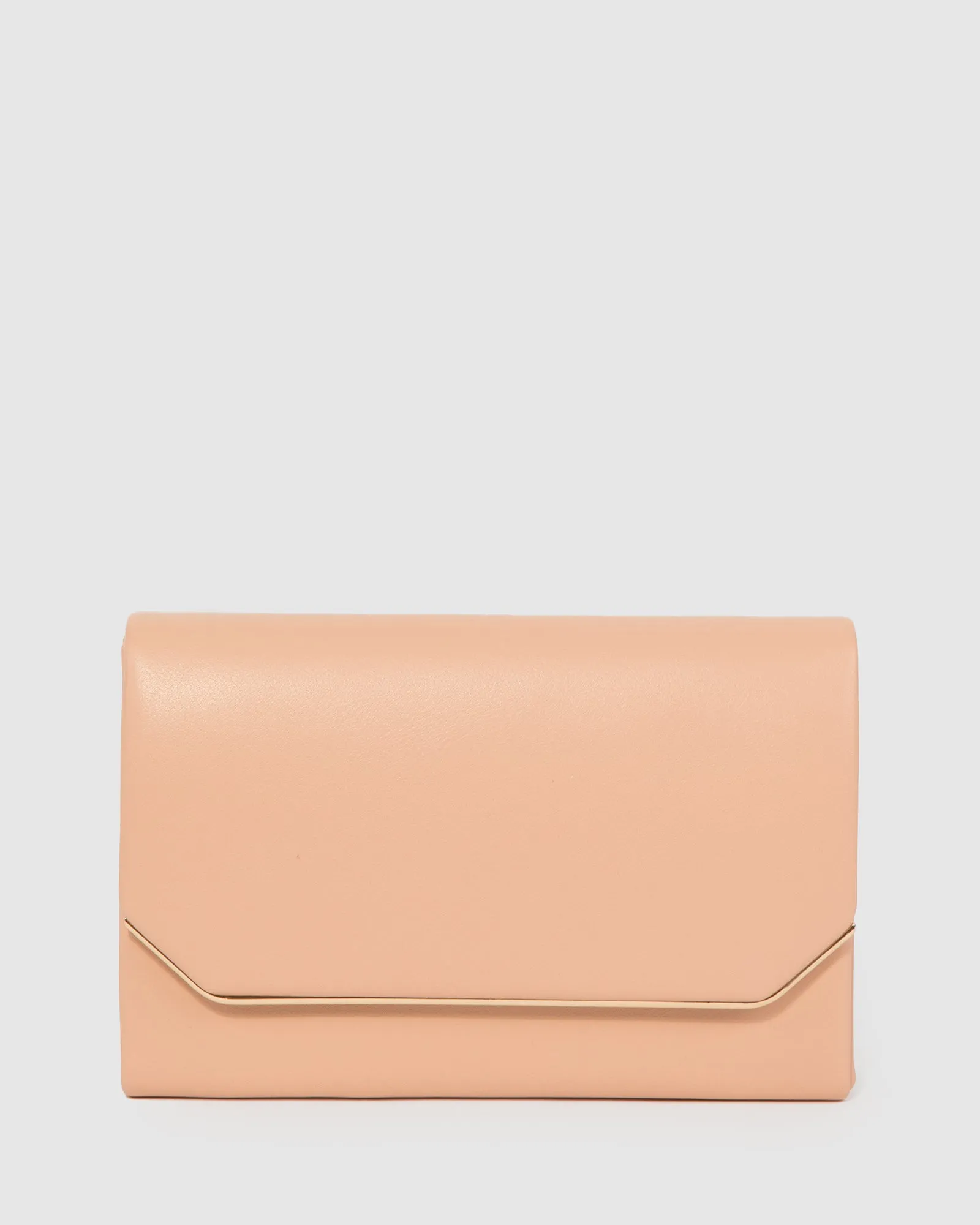 Natural Penny Flap Clutch Bag