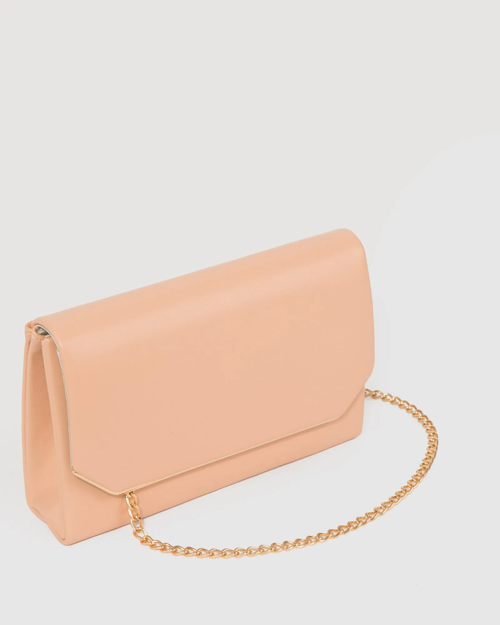 Natural Penny Flap Clutch Bag