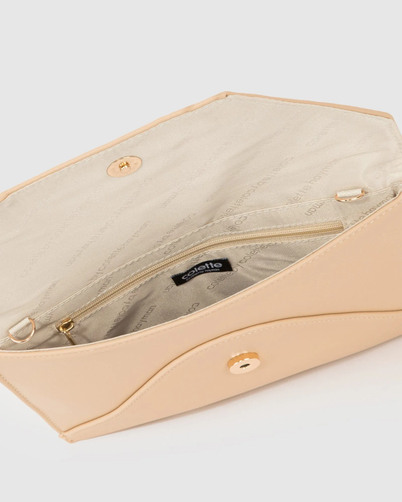 Natural Samantha Square Clutch Bag