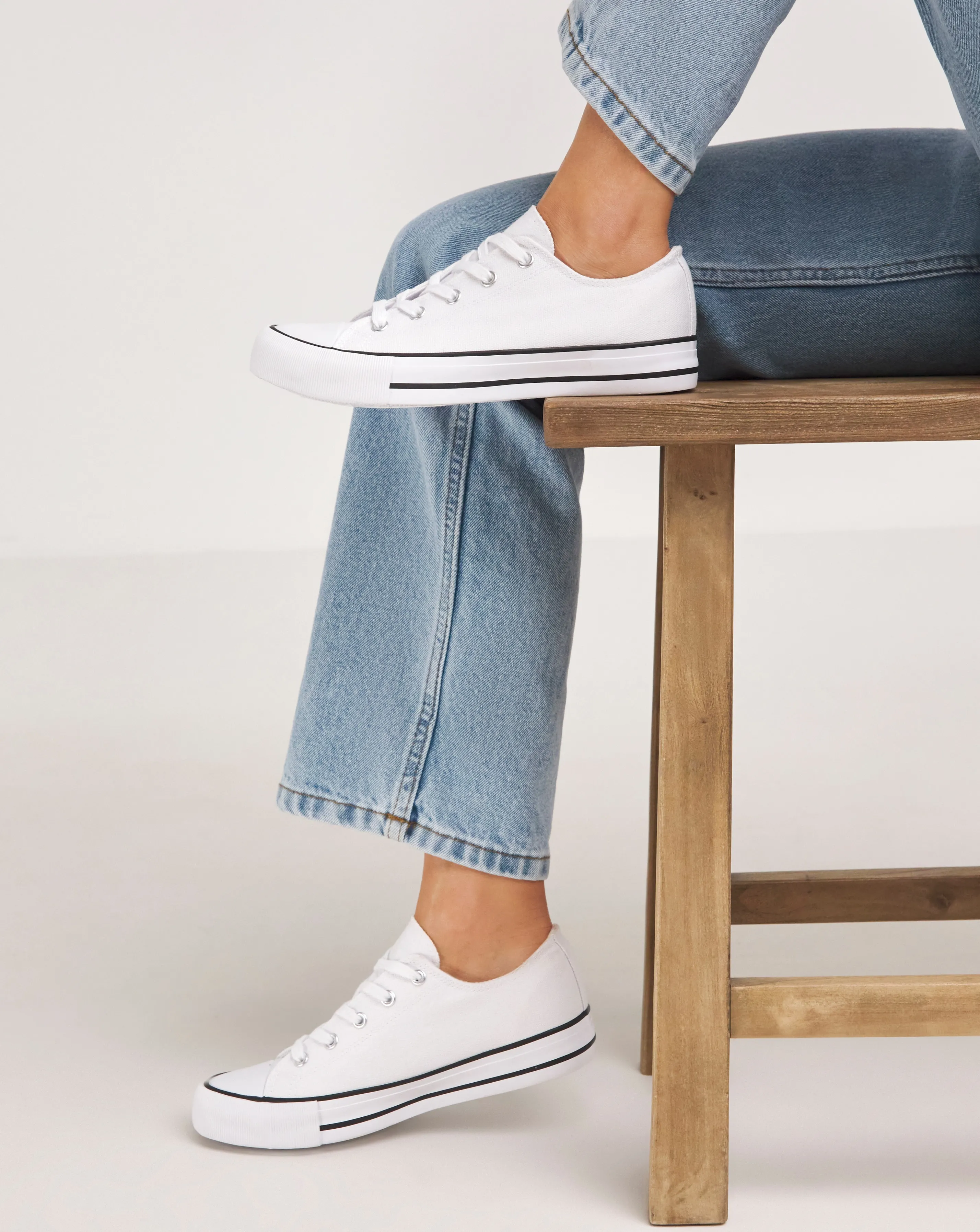 Nelly Chunky Canvas Trainers Extra Wide EEE Fit | Simply Be