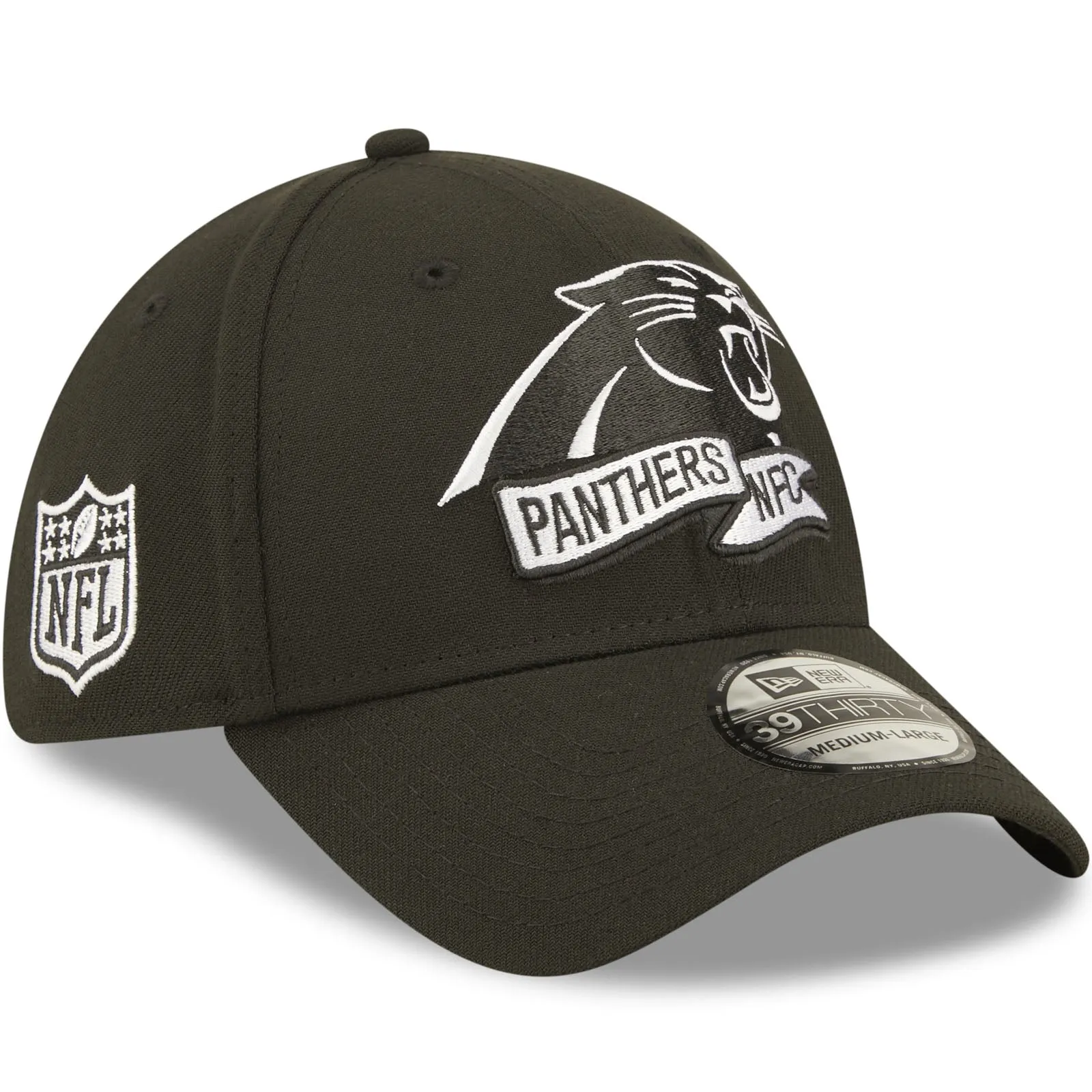 New Era Carolina Panthers NFL 39THIRTY Sideline 2022 Baseball Cap - Black