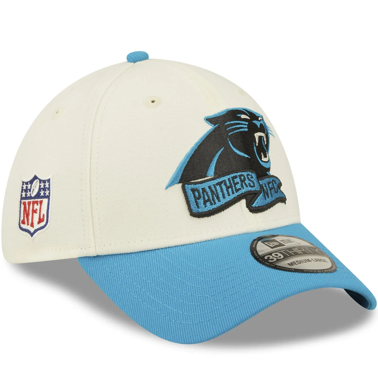 New Era Carolina Panthers NFL 39THIRTY Sideline 2022 Baseball Cap - White