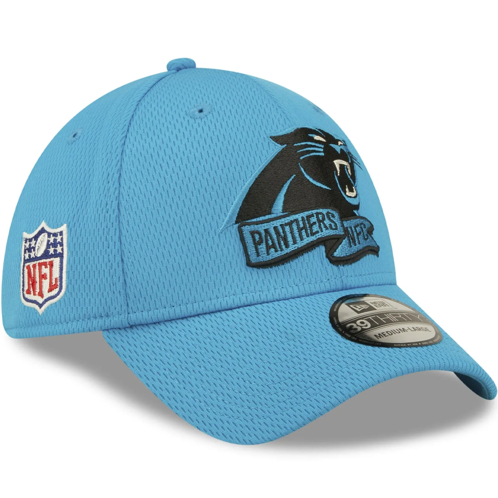 New Era Carolina Panthers NFL 39THIRTY Sideline Coach 2022 Baseball Cap Blue