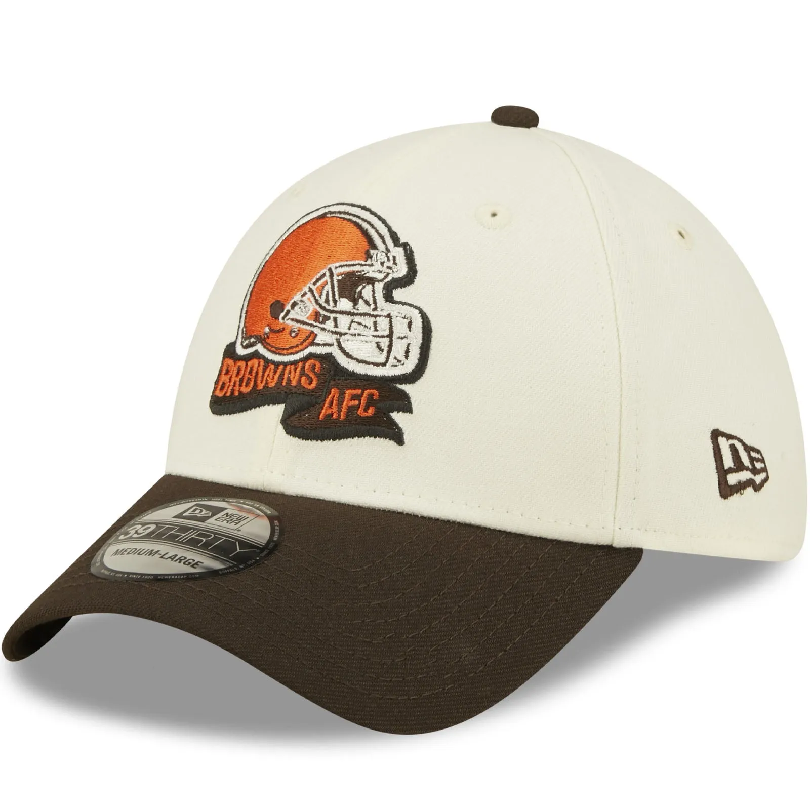 New Era Cleveland Browns NFL 39THIRTY Sideline 2022 Baseball Cap - White