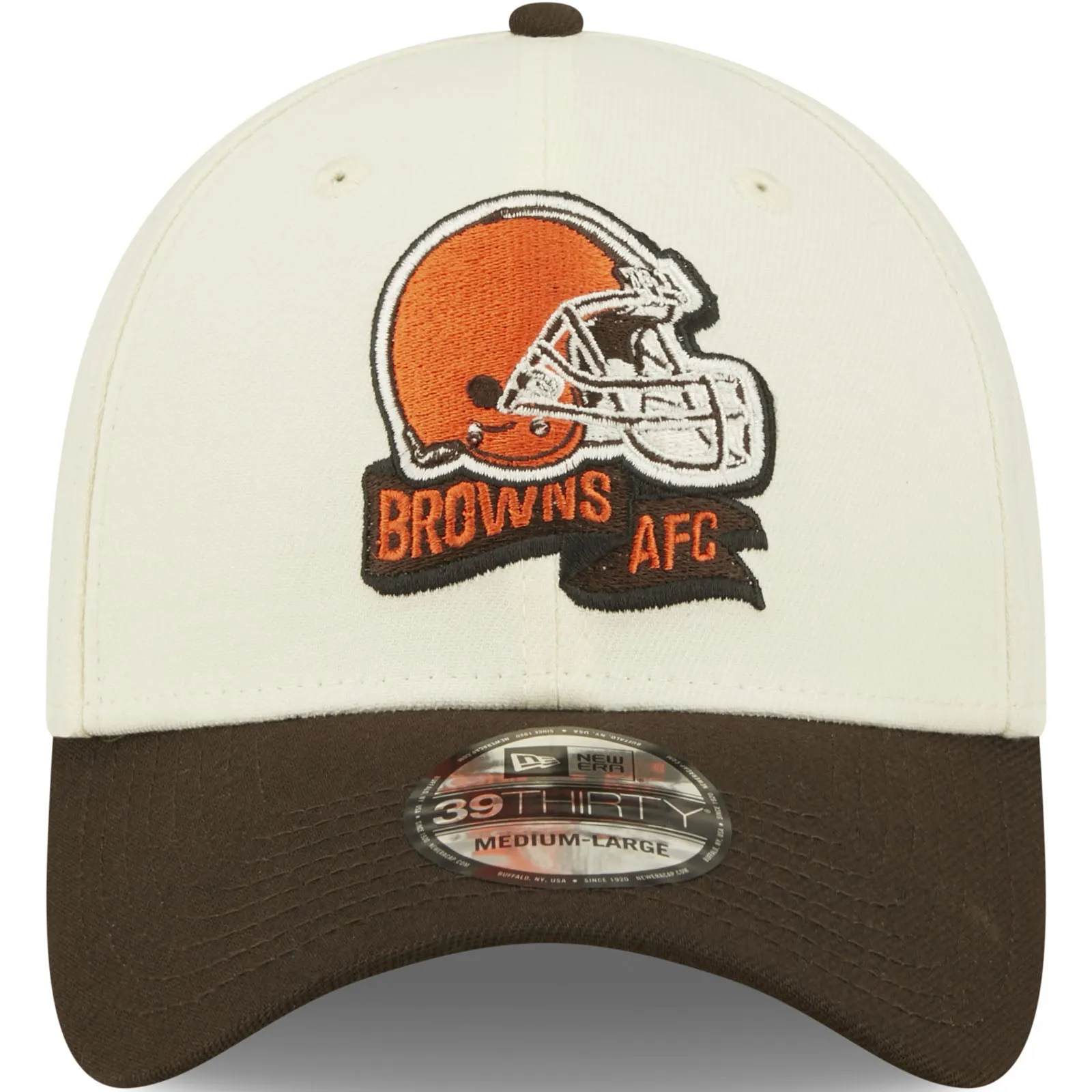 New Era Cleveland Browns NFL 39THIRTY Sideline 2022 Baseball Cap - White