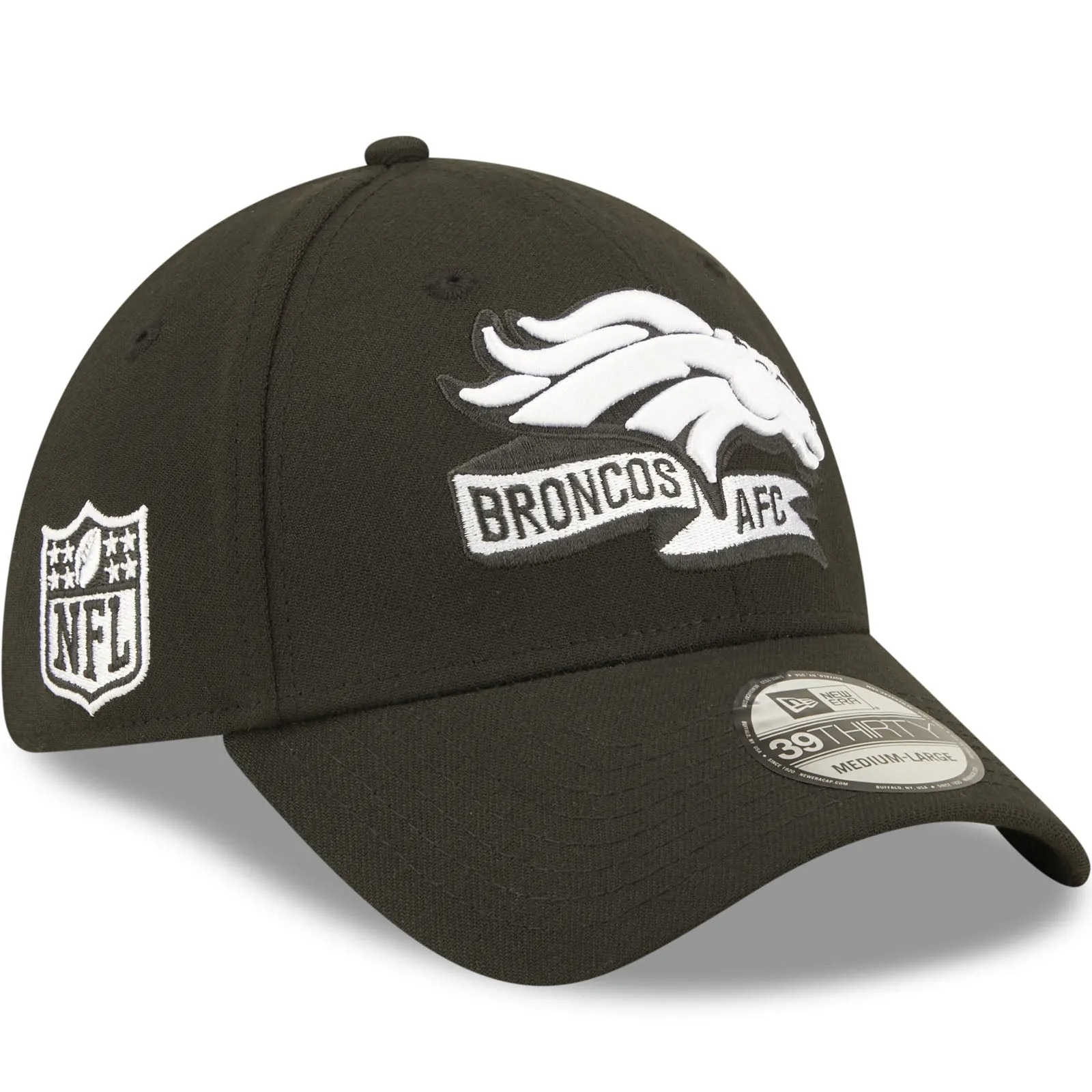 New Era Denver Broncos NFL 39THIRTY Sideline 2022 Baseball Cap - Black