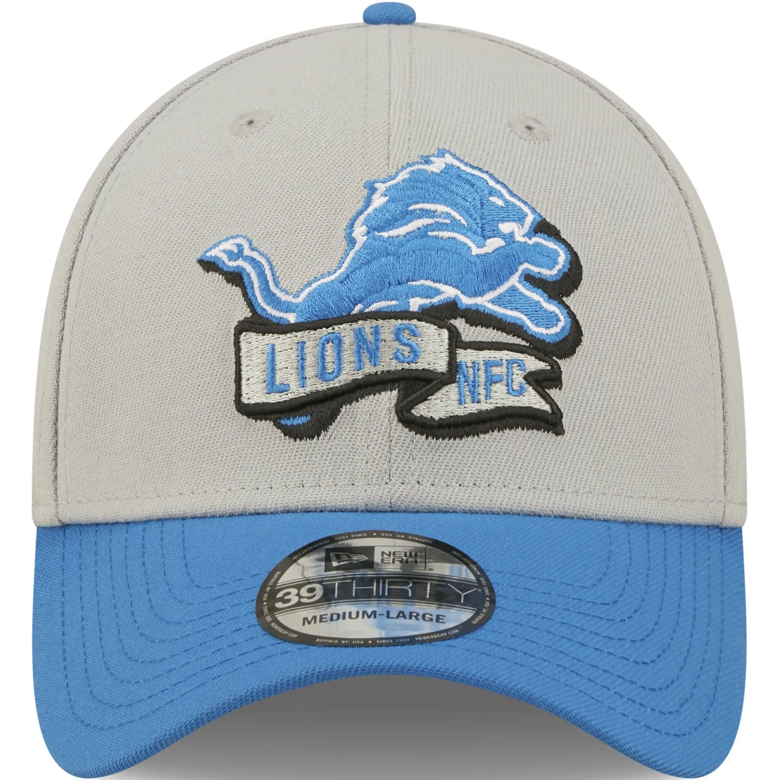 New Era Detroit Lions NFL 2022 Sideline 39THIRTY Baseball Cap - Grey