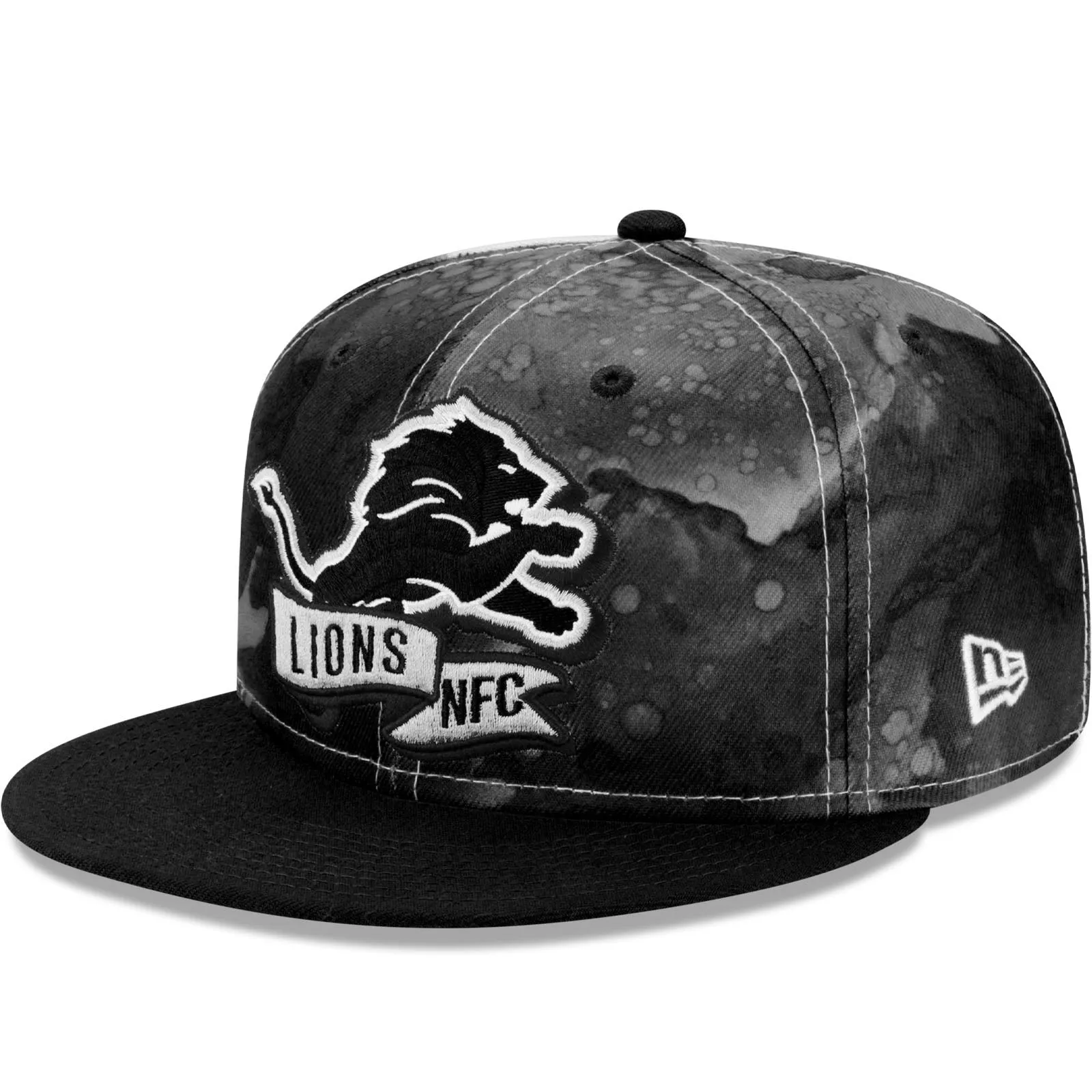 New Era Detroit Lions NFL 9FIFTY 2022 Sideline Ink Baseball Cap Black