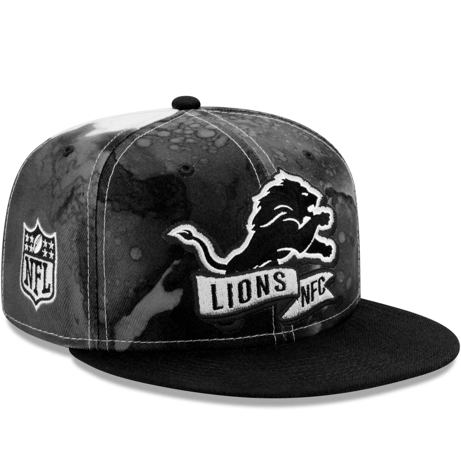 New Era Detroit Lions NFL 9FIFTY 2022 Sideline Ink Baseball Cap Black