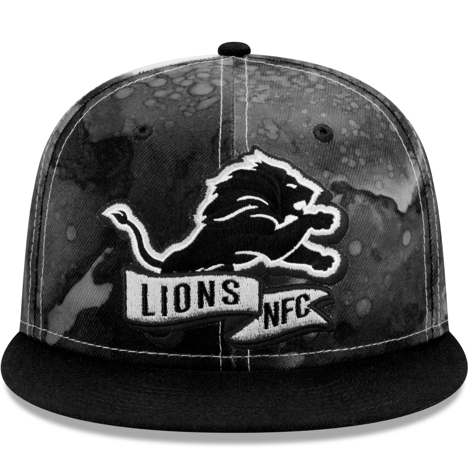 New Era Detroit Lions NFL 9FIFTY 2022 Sideline Ink Baseball Cap Black