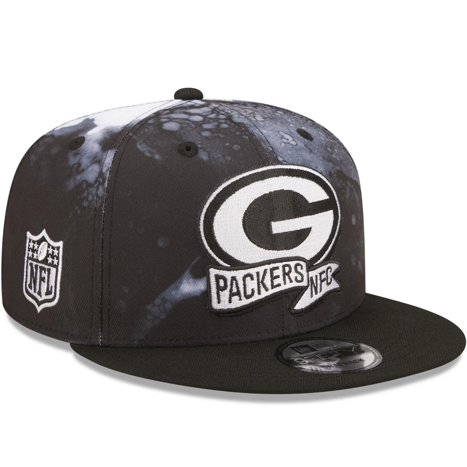 New Era Green Bay Packers NFL 9FIFTY 2022 Sideline Ink Baseball Cap Black