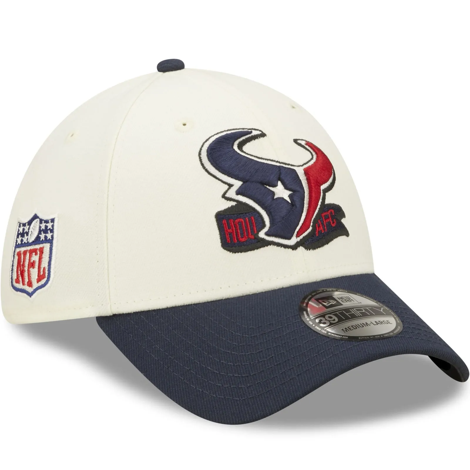 New Era Houston Texans NFL 39THIRTY Sideline 2022 Baseball Cap - White