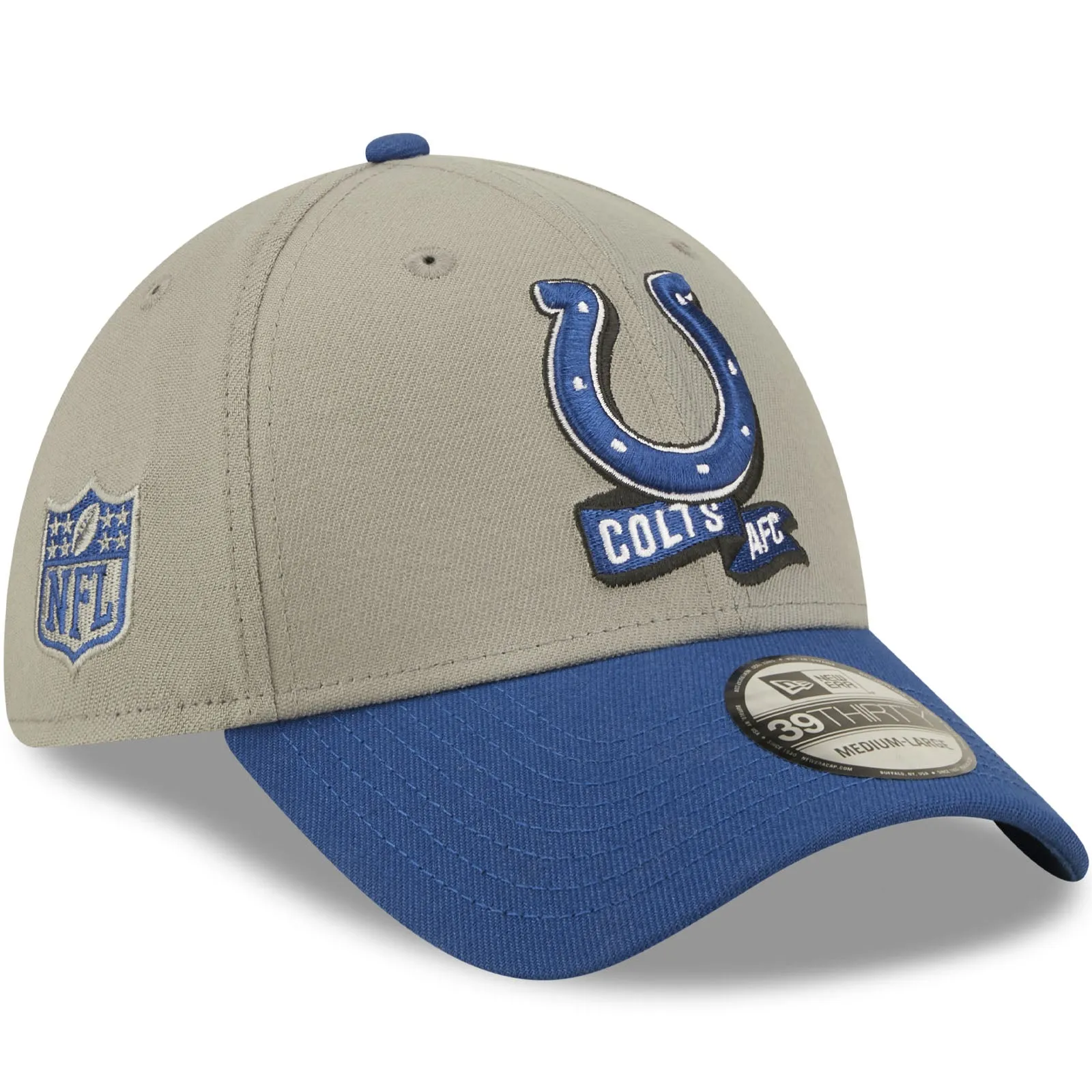 New Era Indianapolis Colts NFL 2022 Sideline 39THIRTY Baseball Cap - Grey