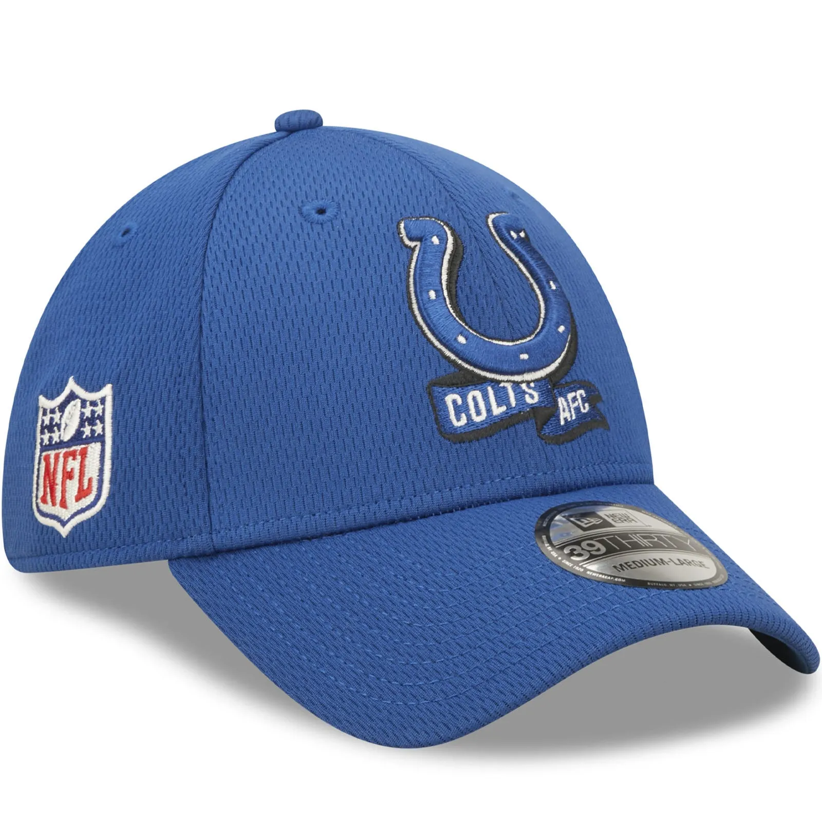 New Era Indianapolis Colts NFL 39THIRTY Sideline Coach 2022 Baseball Cap Blue