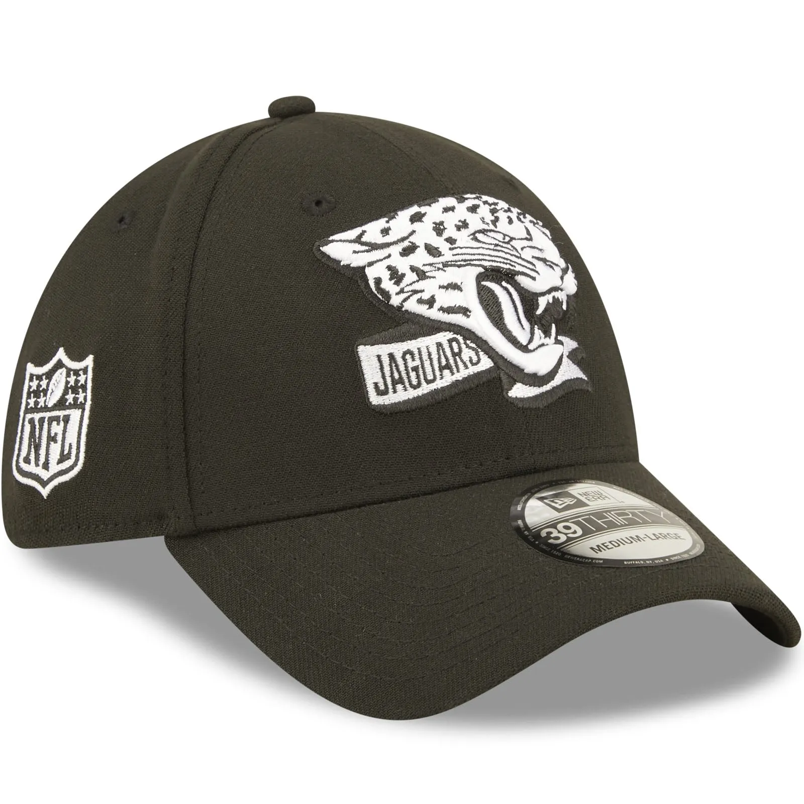 New Era Jacksonville Jaguars NFL 2022 Sideline 39THIRTY Baseball Cap - Black