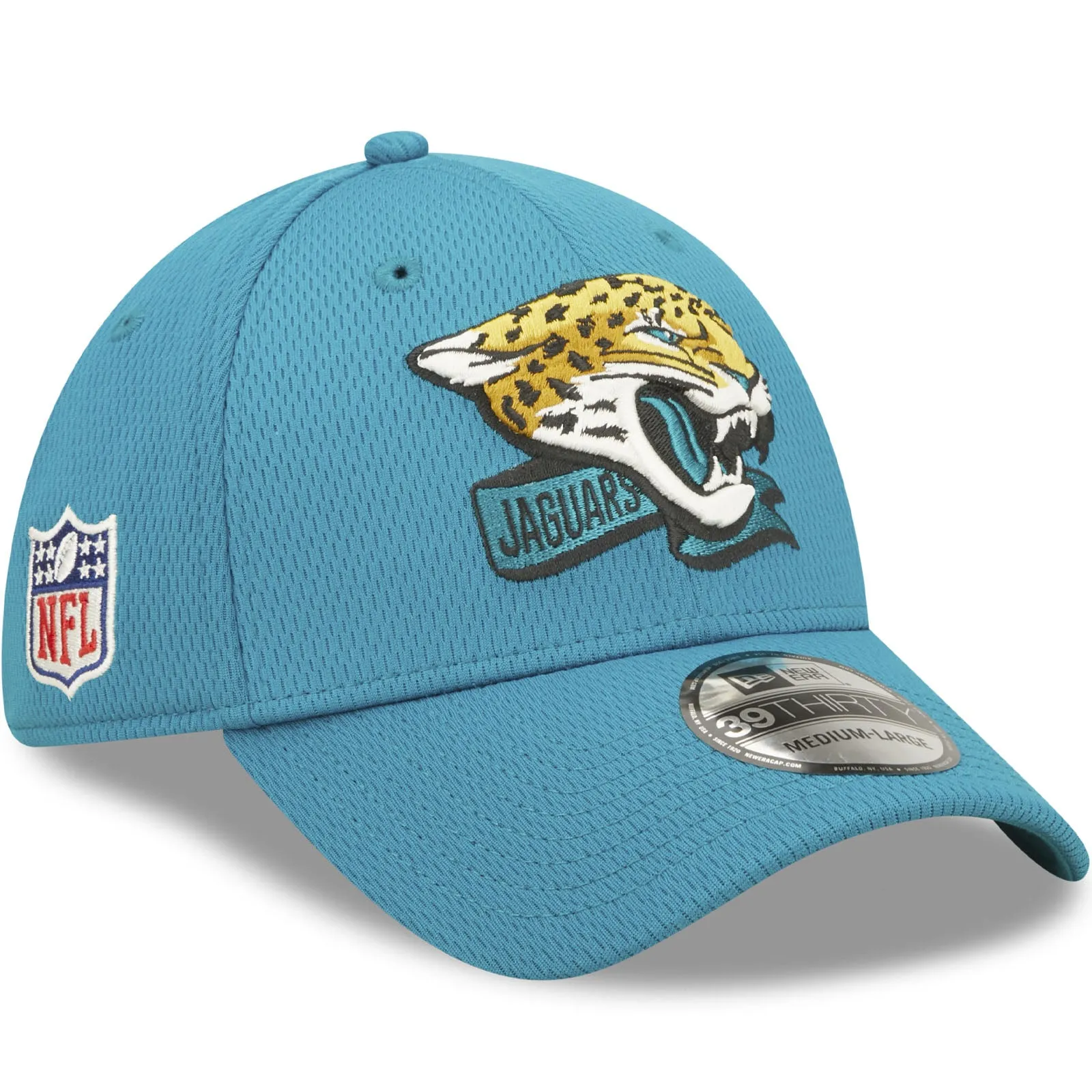 New Era Jacksonville Jaguars NFL 39THIRTY Sideline Coach 2022 Baseball Cap Blue