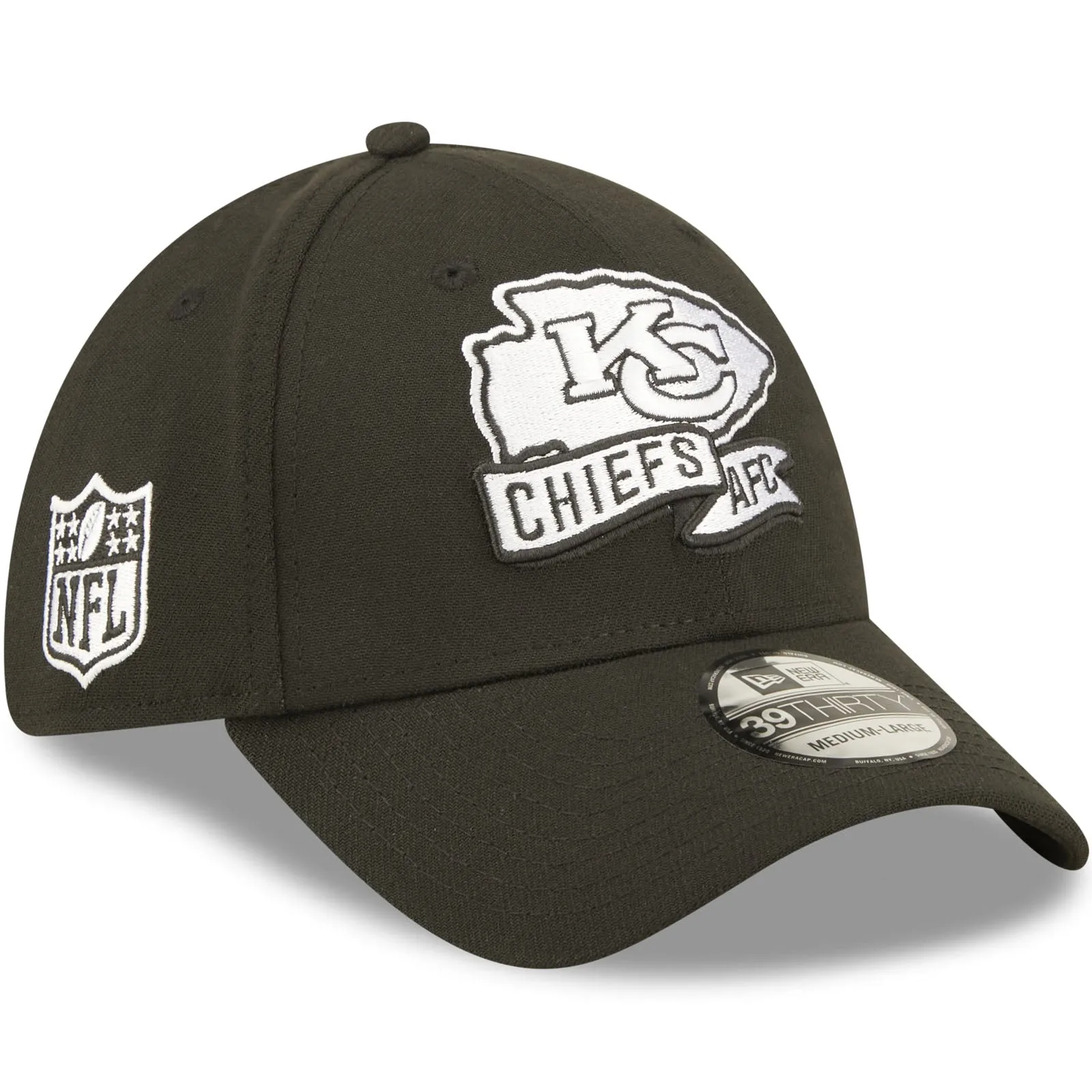 New Era Kansas City Chiefs NFL 2022 Sideline 39THIRTY Baseball Cap - Black