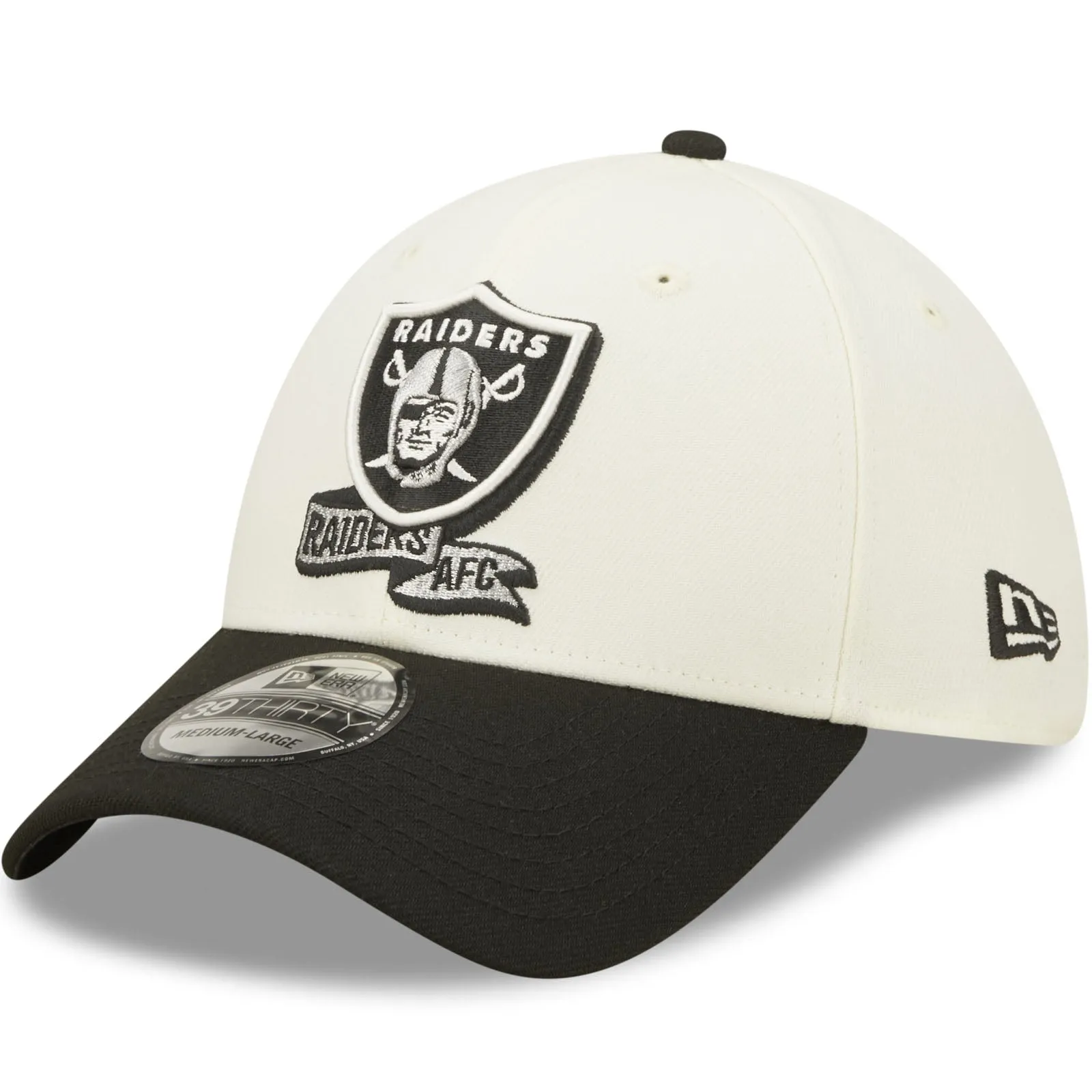 New Era Las Vegas Raiders NFL 39THIRTY Sideline 2022 Baseball Cap - White