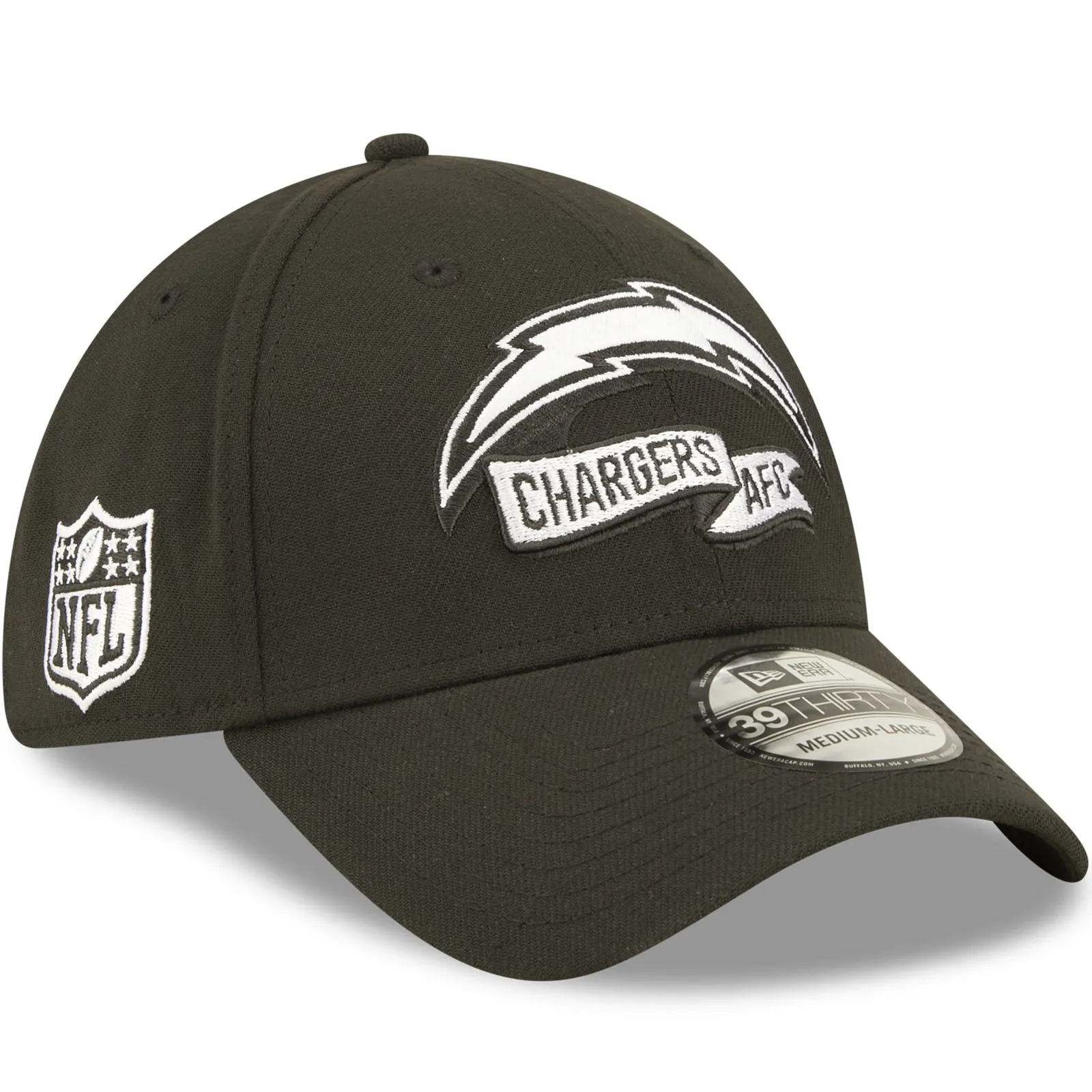 New Era Los Angeles Chargers NFL 2022 Sideline 39THIRTY Baseball Cap - Black