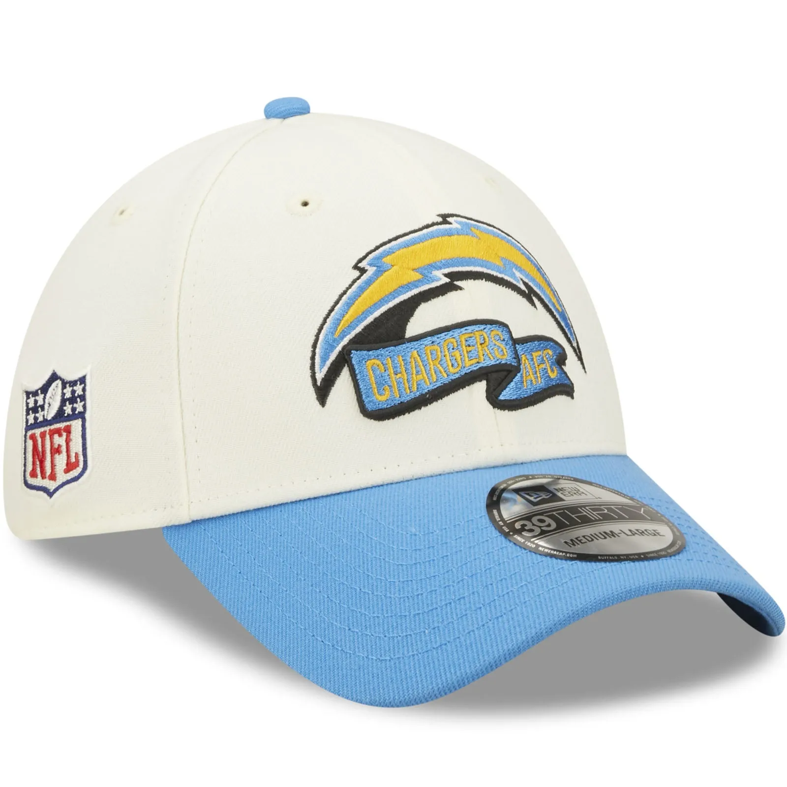 New Era Los Angeles Chargers NFL 39THIRTY Sideline 2022 Baseball Cap - White