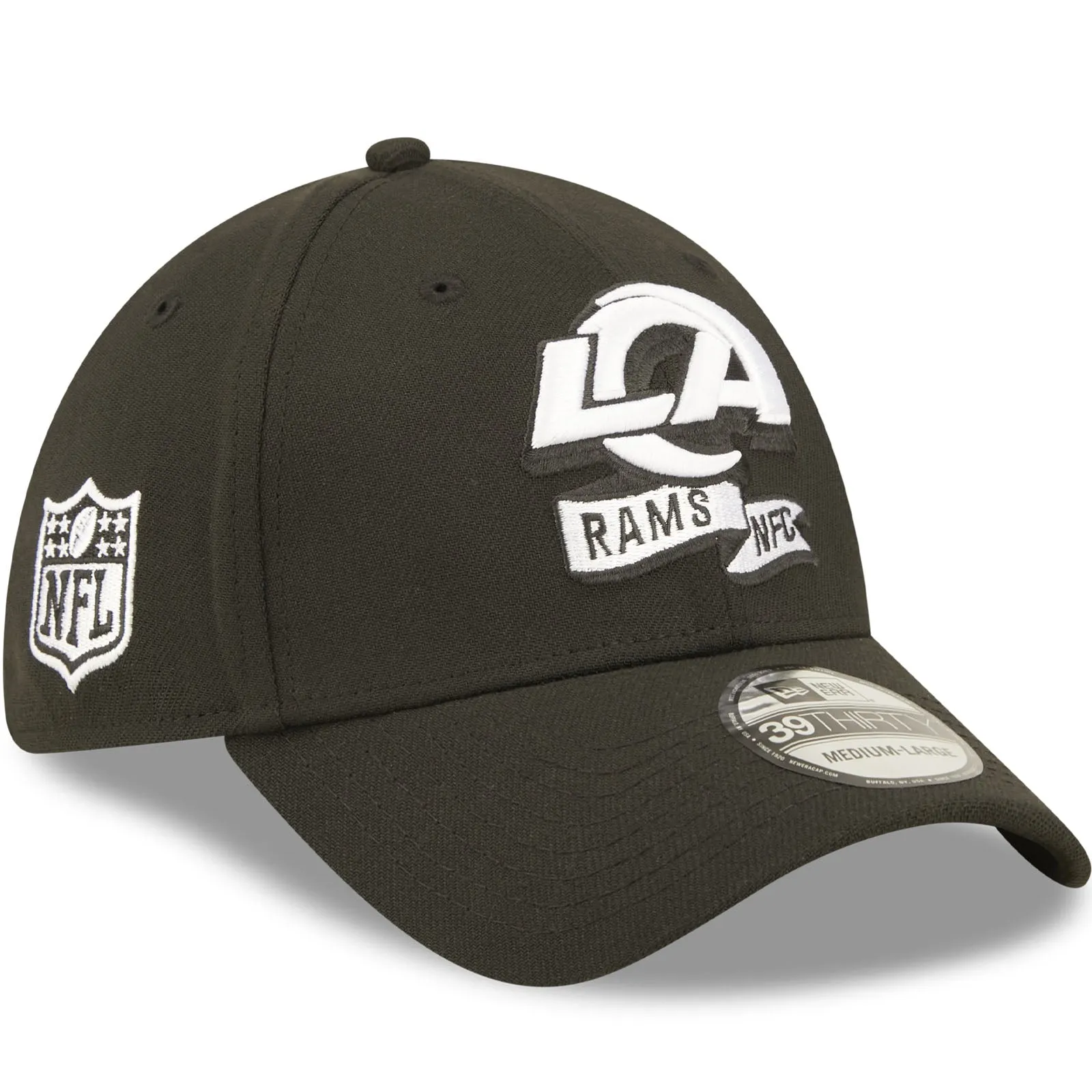 New Era Los Angeles Rams NFL 2022 Sideline 39THIRTY Baseball Cap - Black