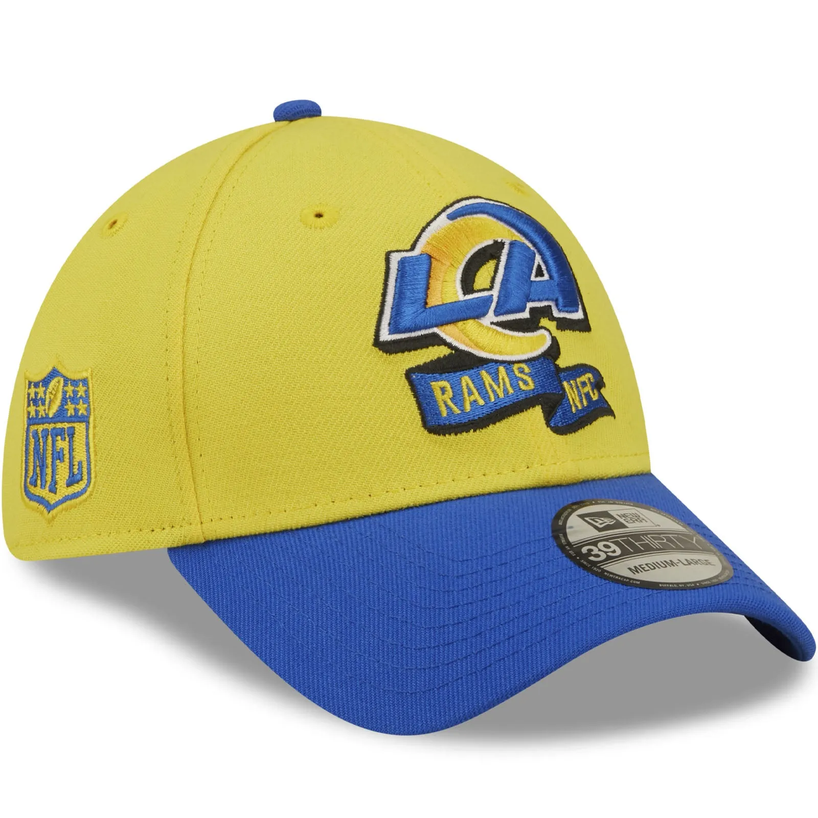 New Era Los Angeles Rams NFL 2022 Sideline 39THIRTY Baseball Cap - Yellow