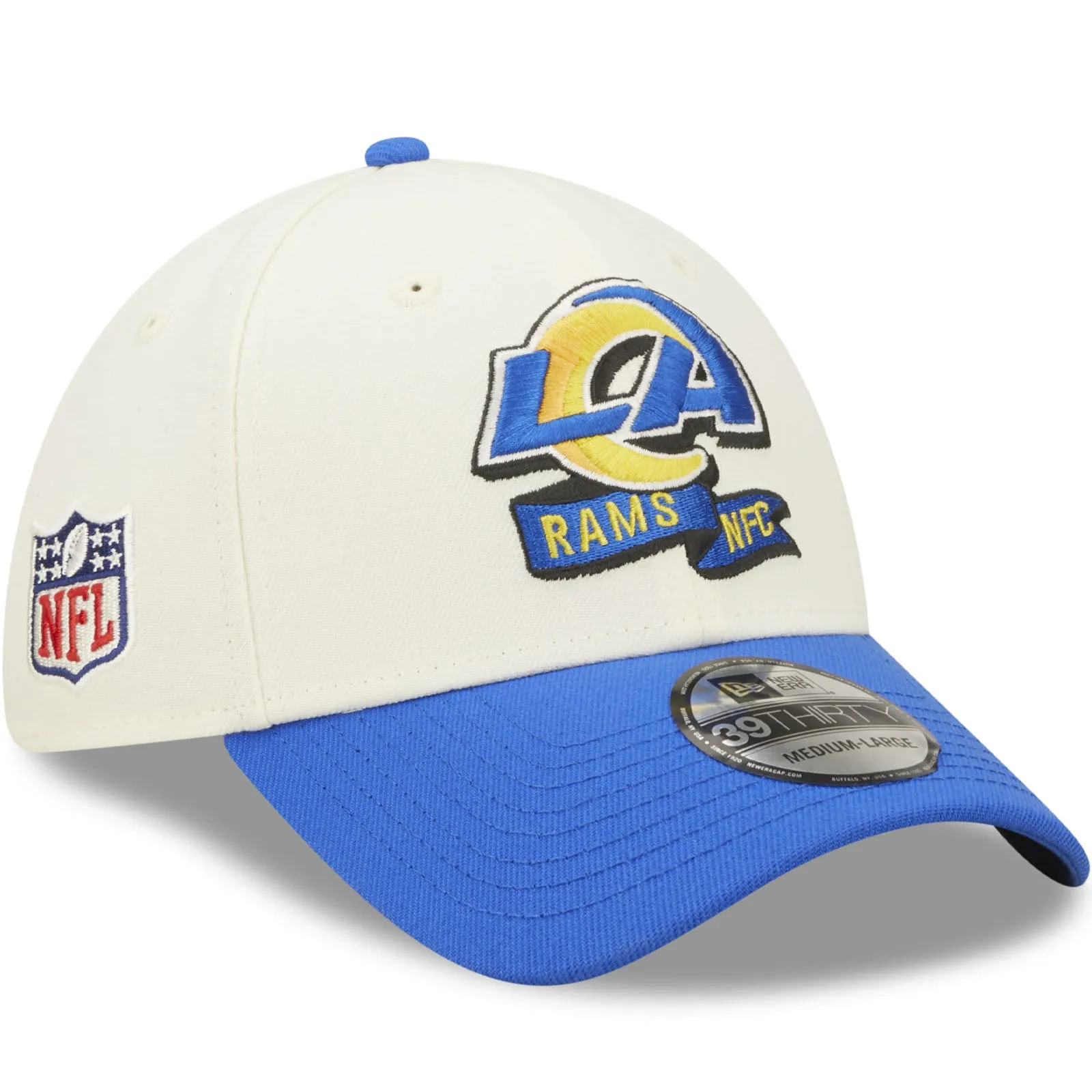 New Era Los Angeles Rams NFL 39THIRTY Sideline 2022 Baseball Cap - White