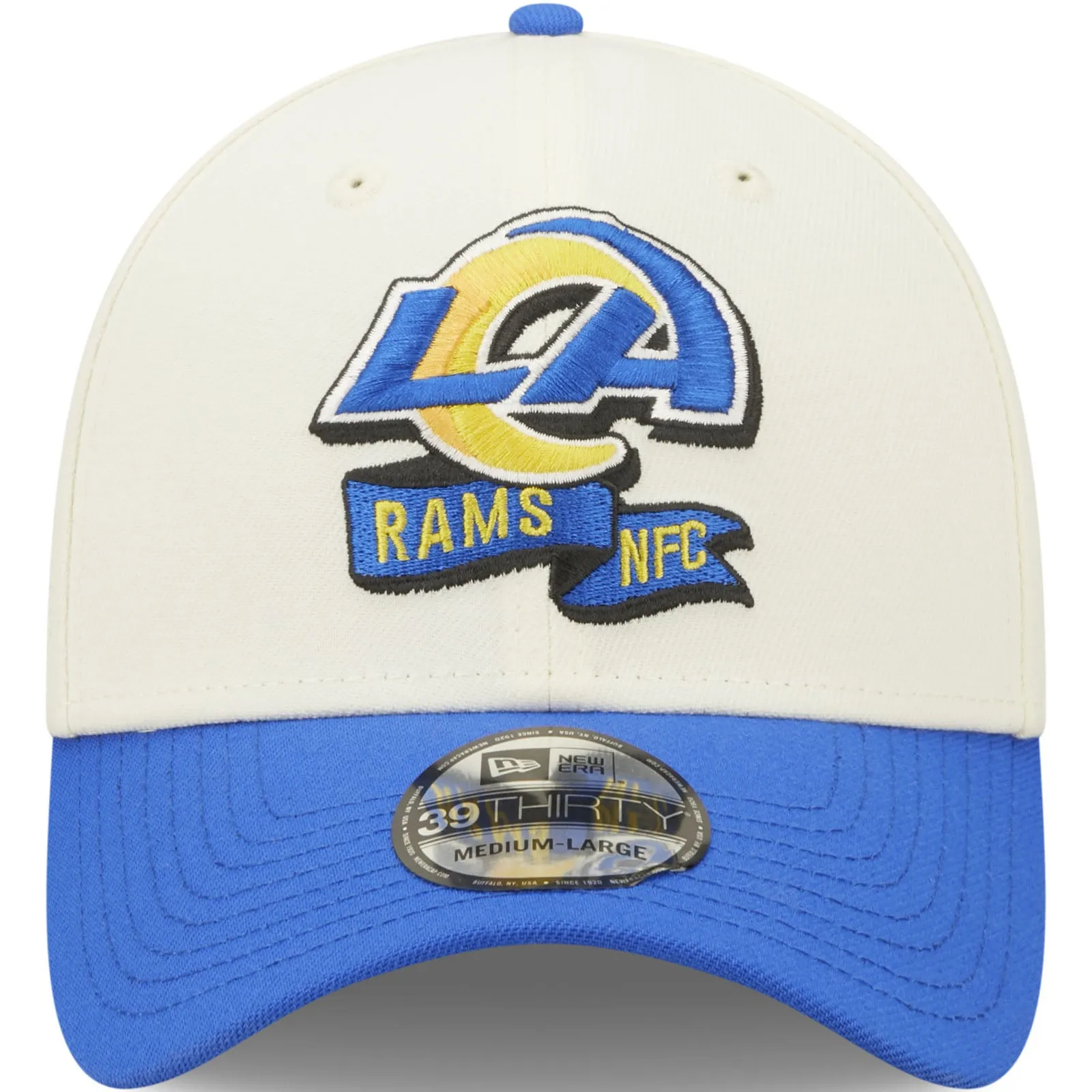 New Era Los Angeles Rams NFL 39THIRTY Sideline 2022 Baseball Cap - White