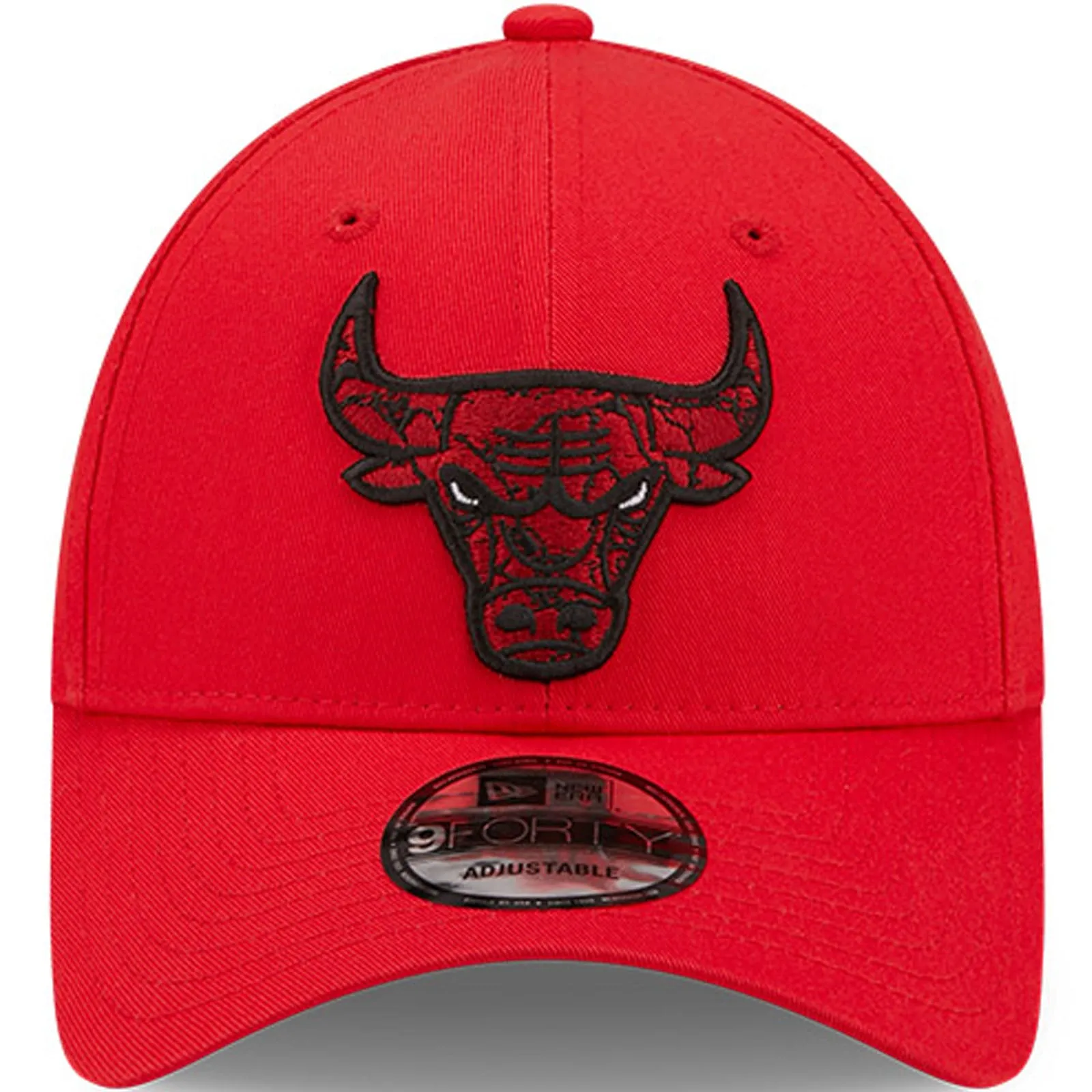 New Era Mens Chicago Bulls 9FORTY NBA Marble Infill Baseball Cap - Red