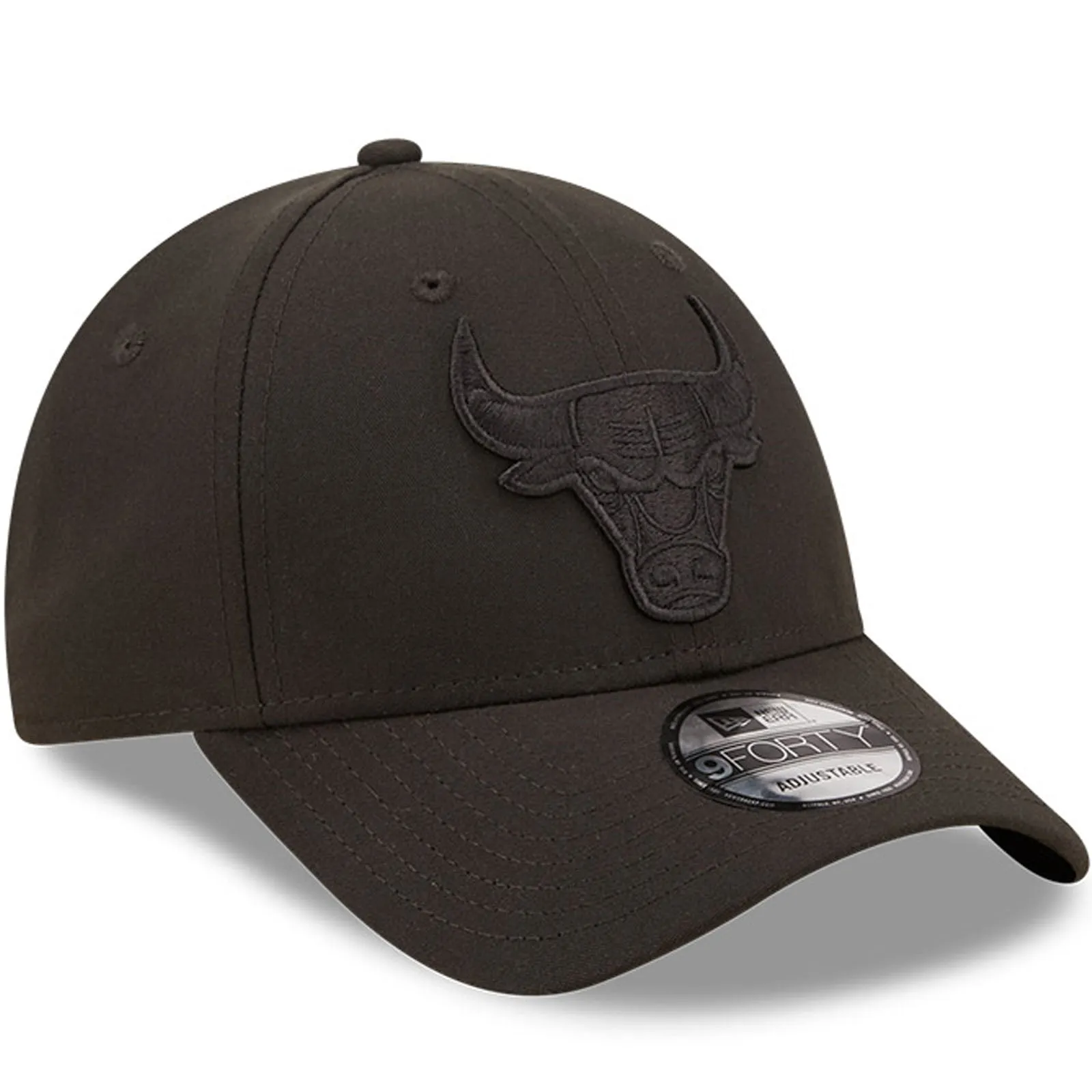 New Era Mens Chicago Bulls 9FORTY NBA Tonal Repreve Baseball Cap - Black