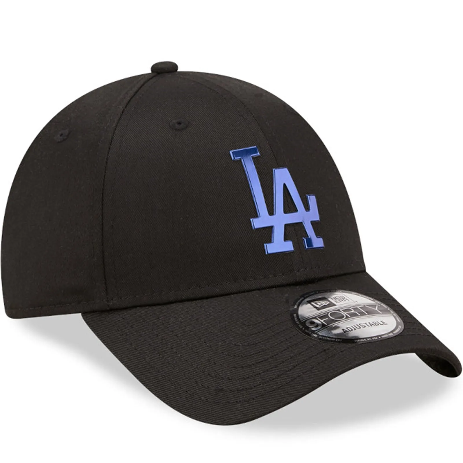 New Era Mens LA Dodgers 9FORTY MLB Foil Logo Baseball Cap - Black