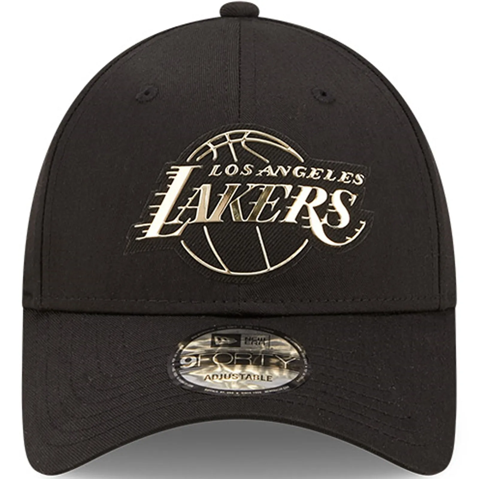 New Era Mens LA Lakers 9FORTY NBA Foil Logo Baseball Cap - Black