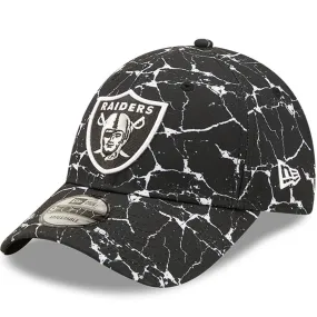 New Era Mens Las Vegas Raiders 9FORTY NFL Marble Baseball Cap - Black