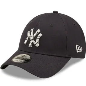 New Era Mens New York Yankees 9FORTY MLB Marble Infill Baseball Cap - Navy