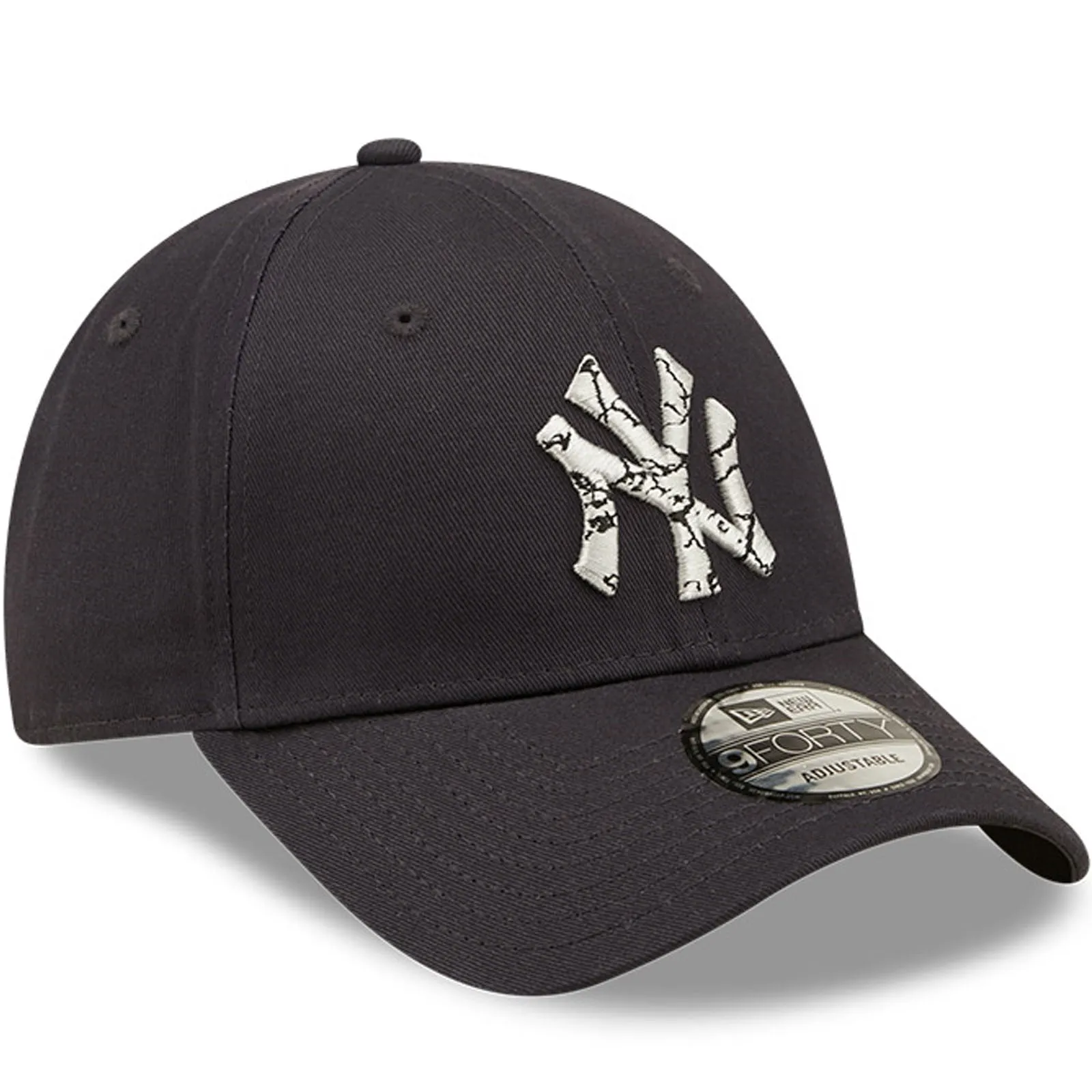 New Era Mens New York Yankees 9FORTY MLB Marble Infill Baseball Cap - Navy