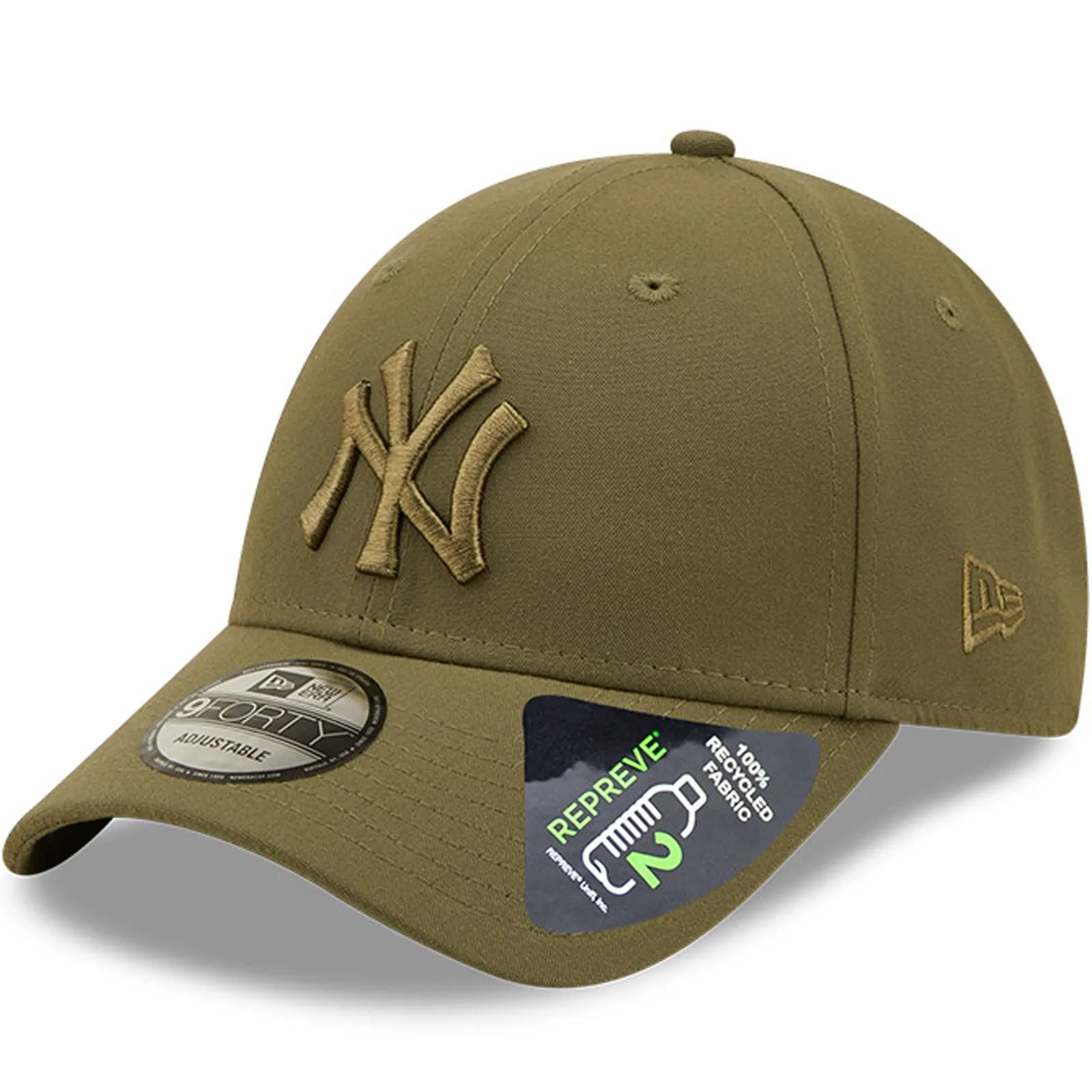 New Era Mens New York Yankees 9FORTY MLB Tonal Repreve Baseball Cap - Khaki