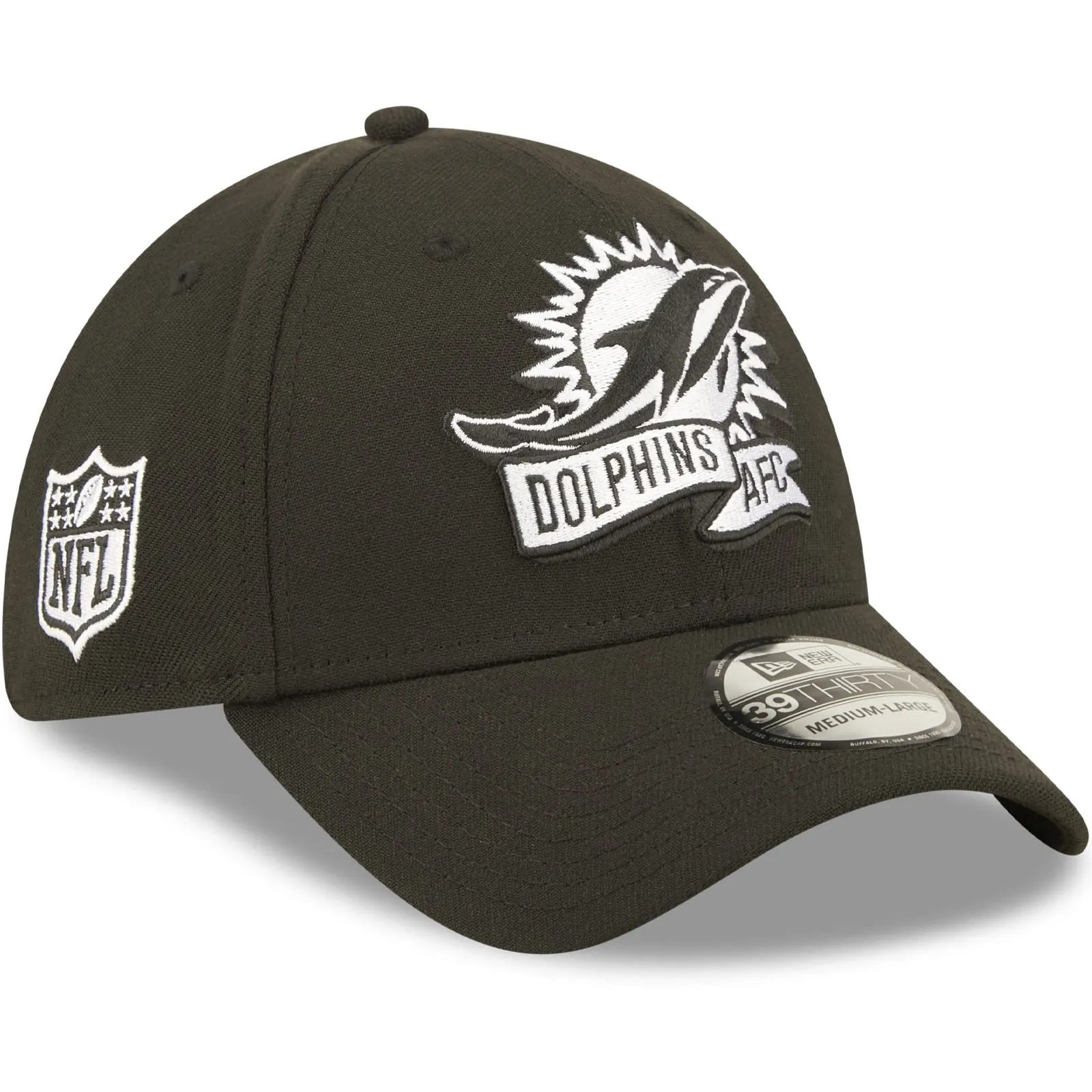 New Era Miami Dolphins NFL 2022 Sideline 39THIRTY Baseball Cap - Black