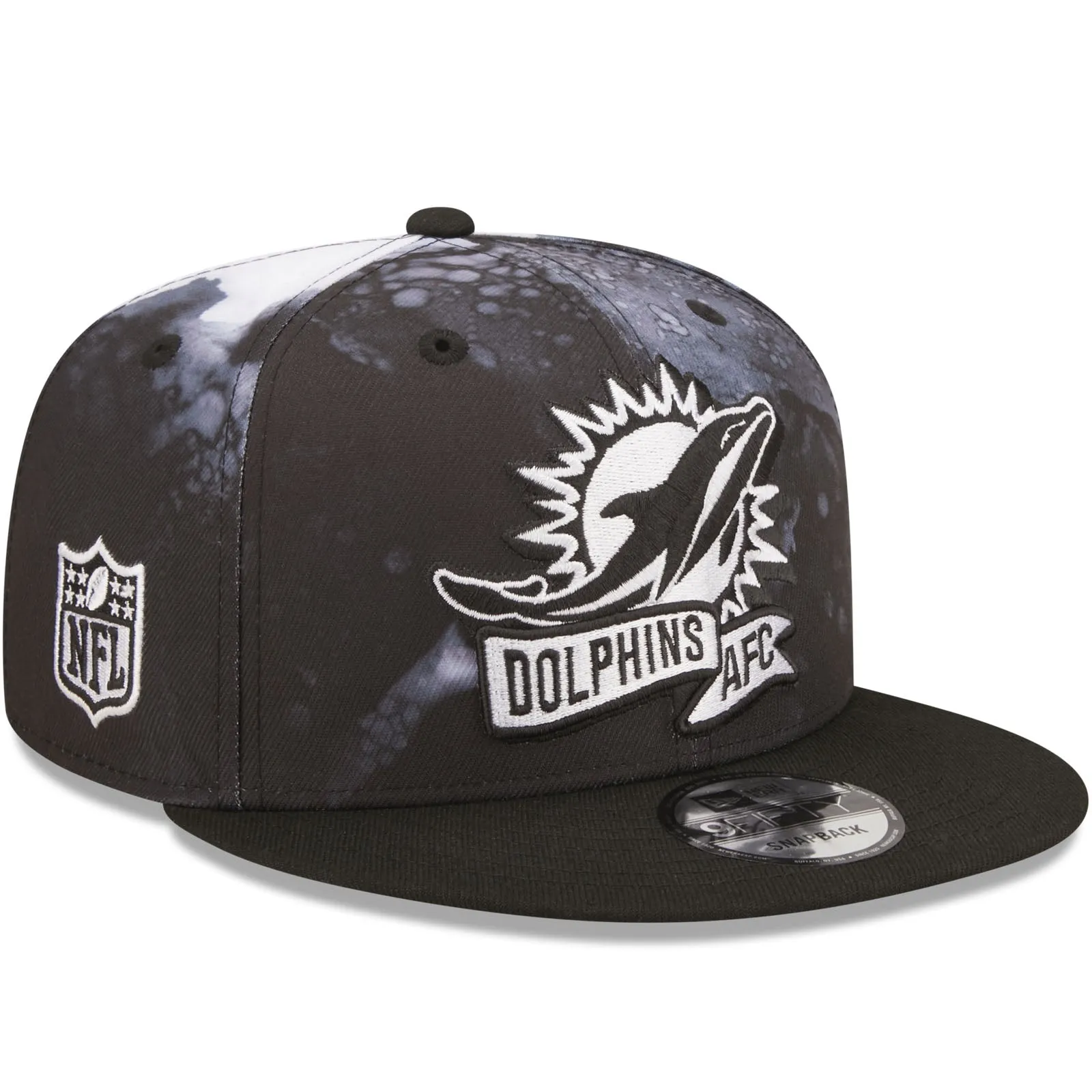 New Era Miami Dolphins NFL 9FIFTY 2022 Sideline Ink Baseball Cap Black