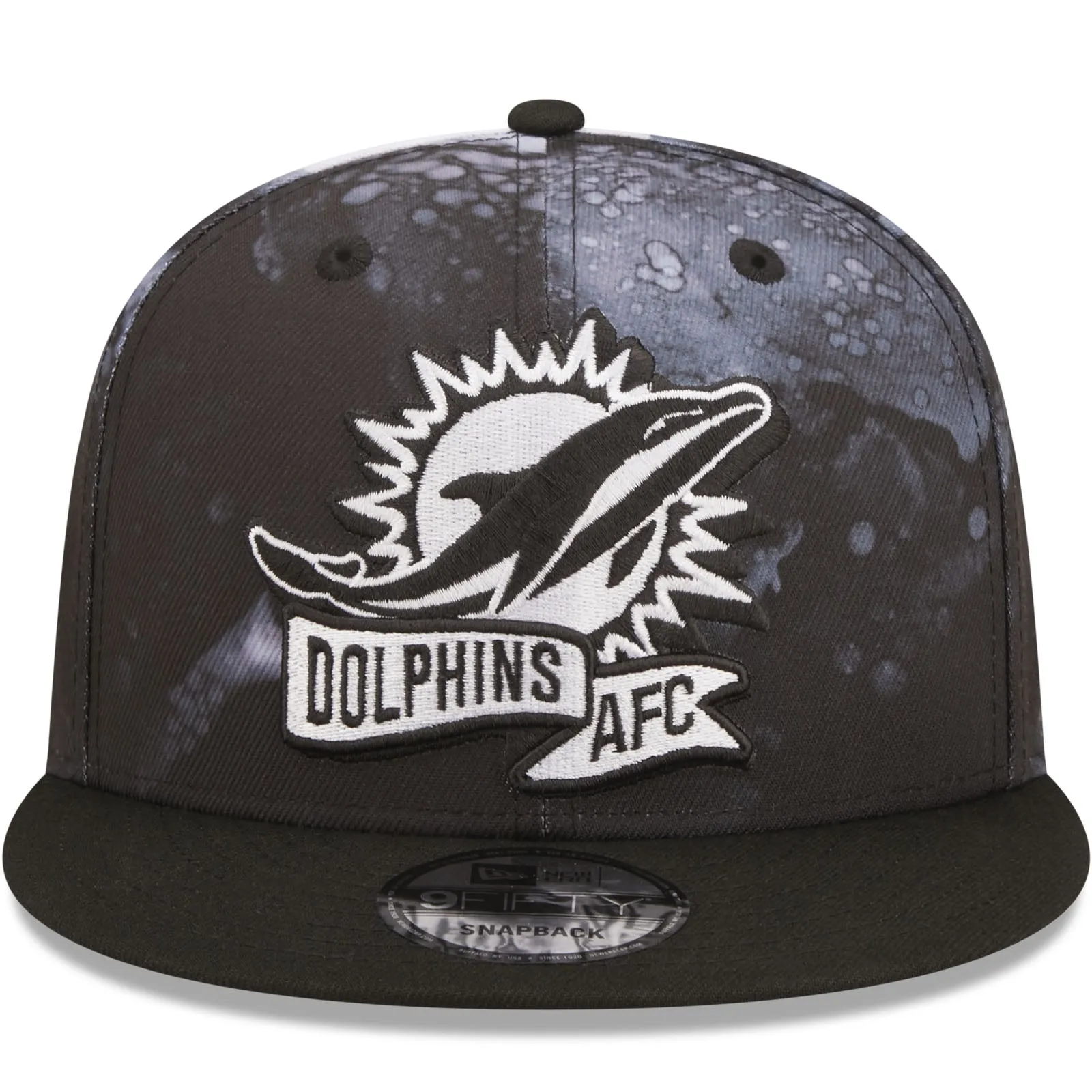 New Era Miami Dolphins NFL 9FIFTY 2022 Sideline Ink Baseball Cap Black