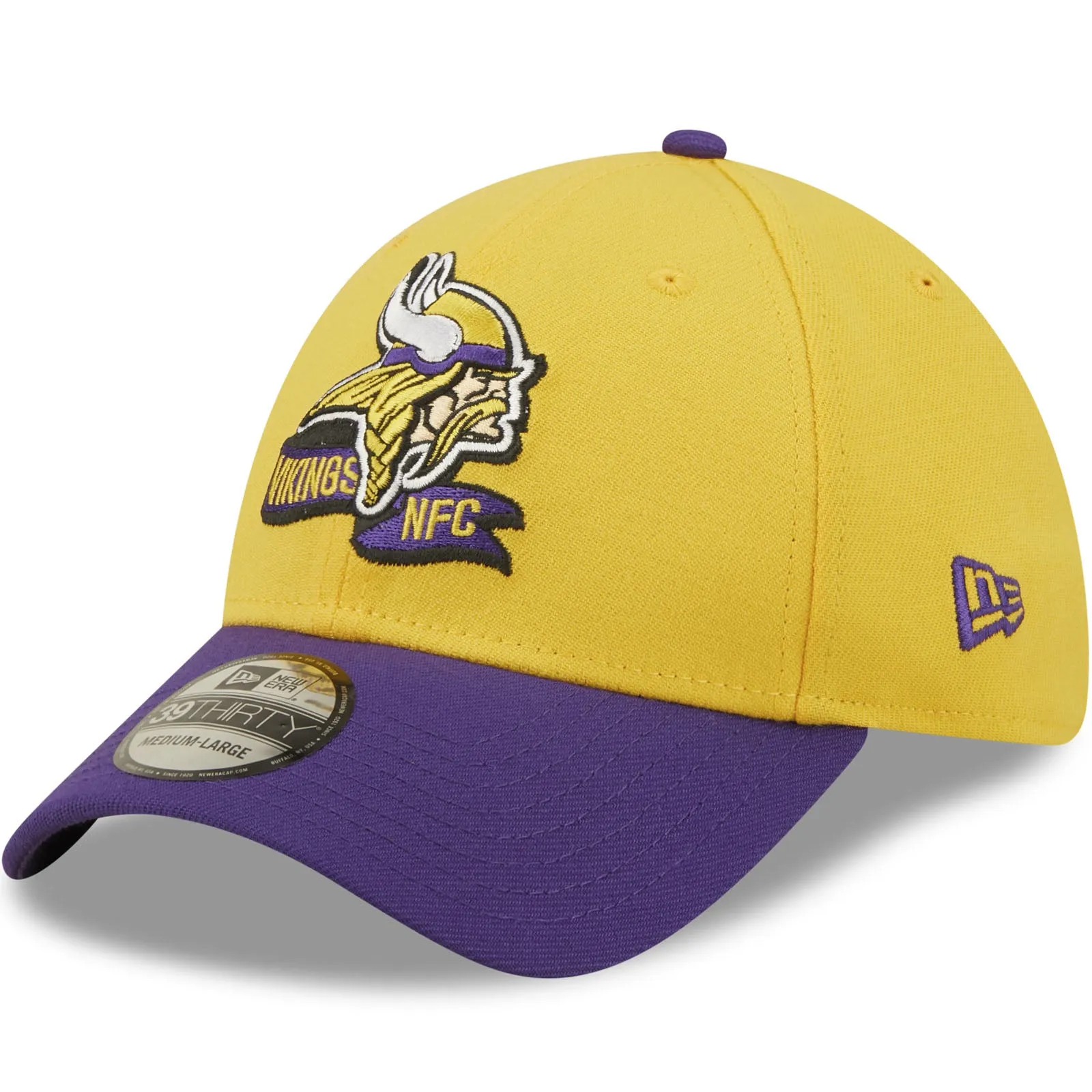 New Era Minnesota Vikings NFL 2022 Sideline 39THIRTY Baseball Cap - Yellow