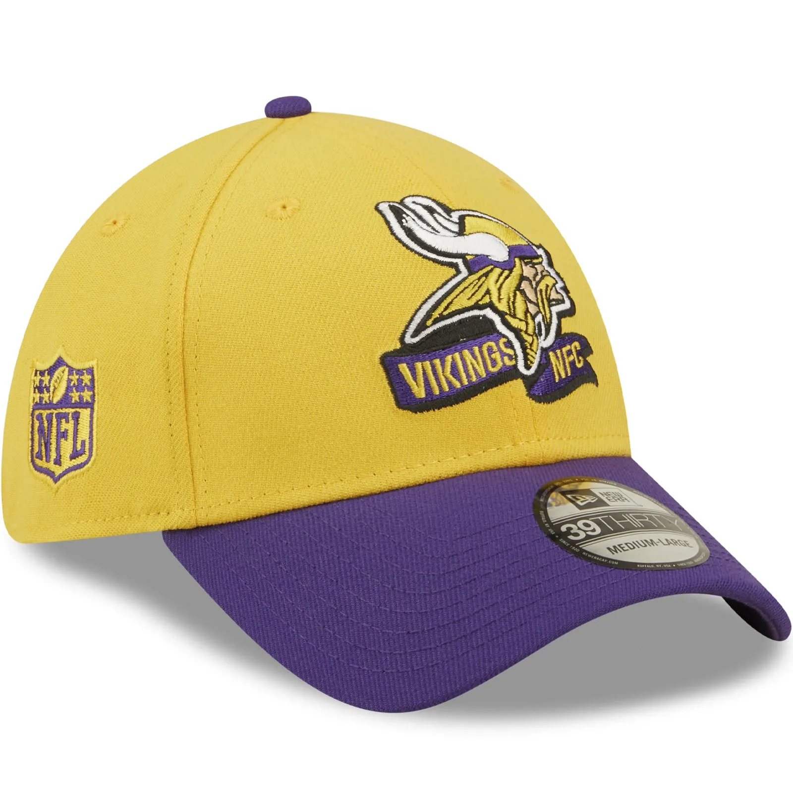 New Era Minnesota Vikings NFL 2022 Sideline 39THIRTY Baseball Cap - Yellow