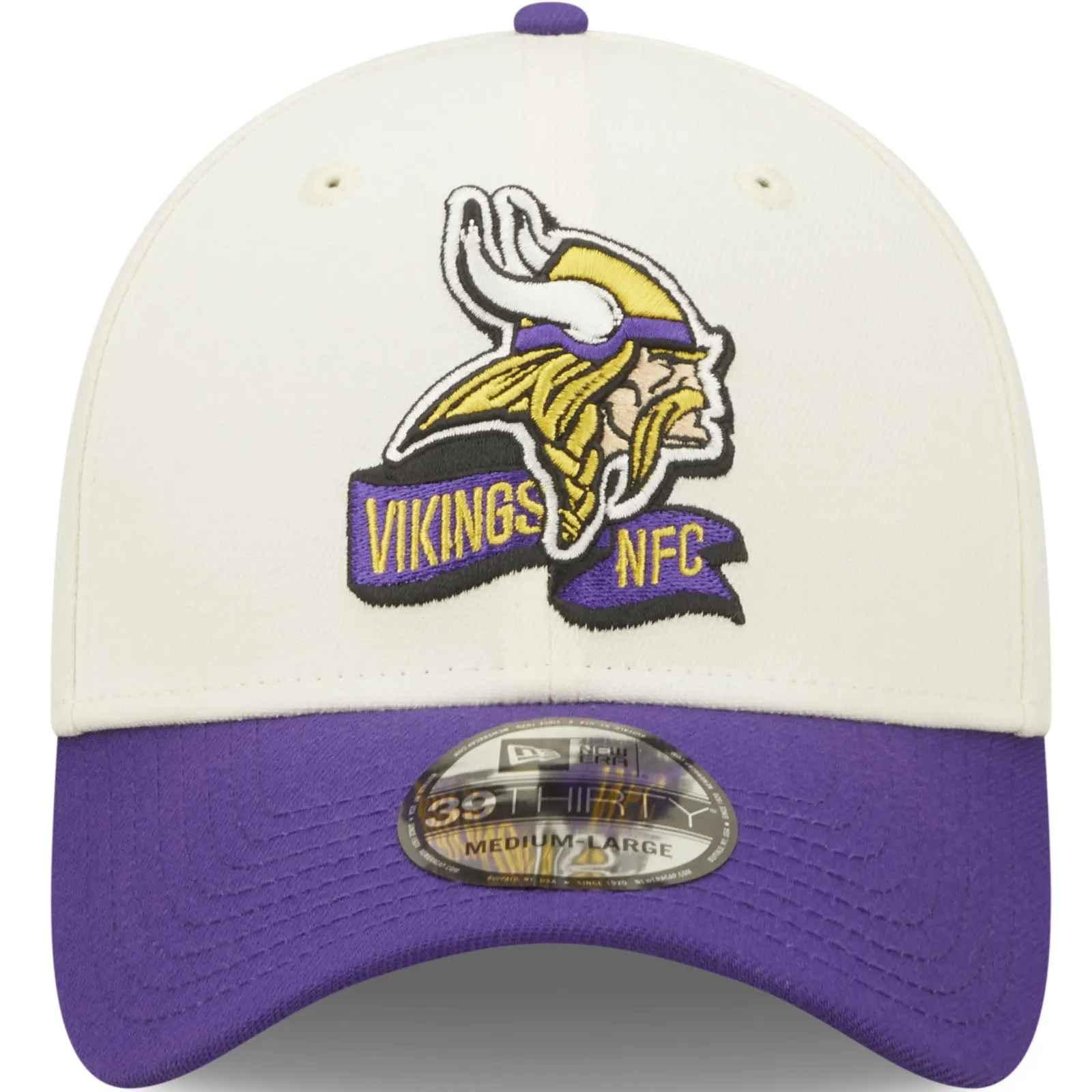 New Era Minnesota Vikings NFL 39THIRTY Sideline 2022 Baseball Cap - White