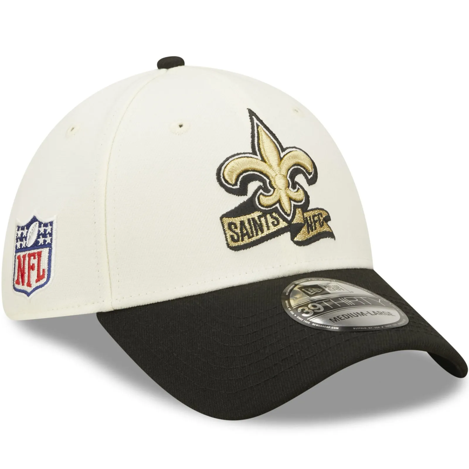 New Era New Orleans Saints NFL 39THIRTY Sideline 2022 Baseball Cap - White