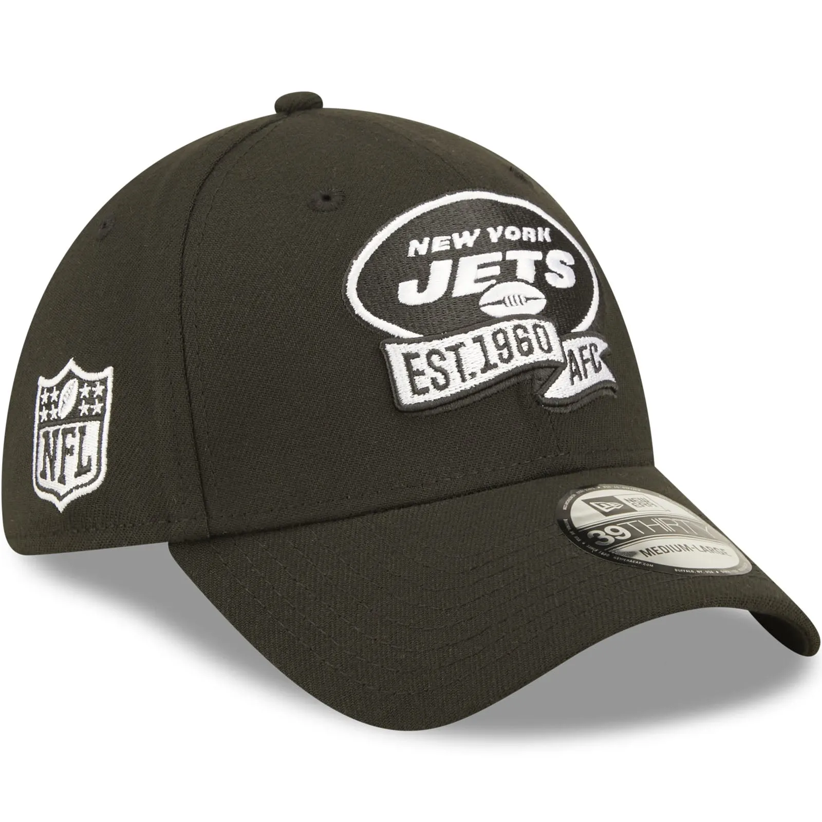 New Era New York Jets NFL 39THIRTY Sideline 2022 Baseball Cap - Black