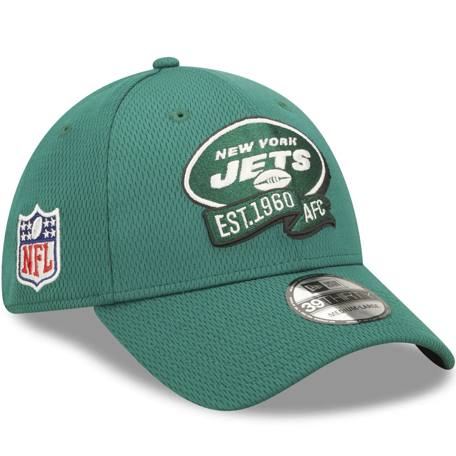 New Era New York Jets NFL 39THIRTY Sideline Coach 2022 Baseball Cap Green