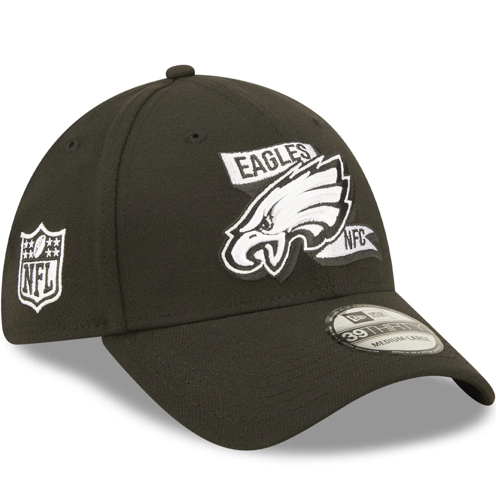 New Era Philadelphia Eagles NFL 39THIRTY Sideline 2022 Baseball Cap - Black