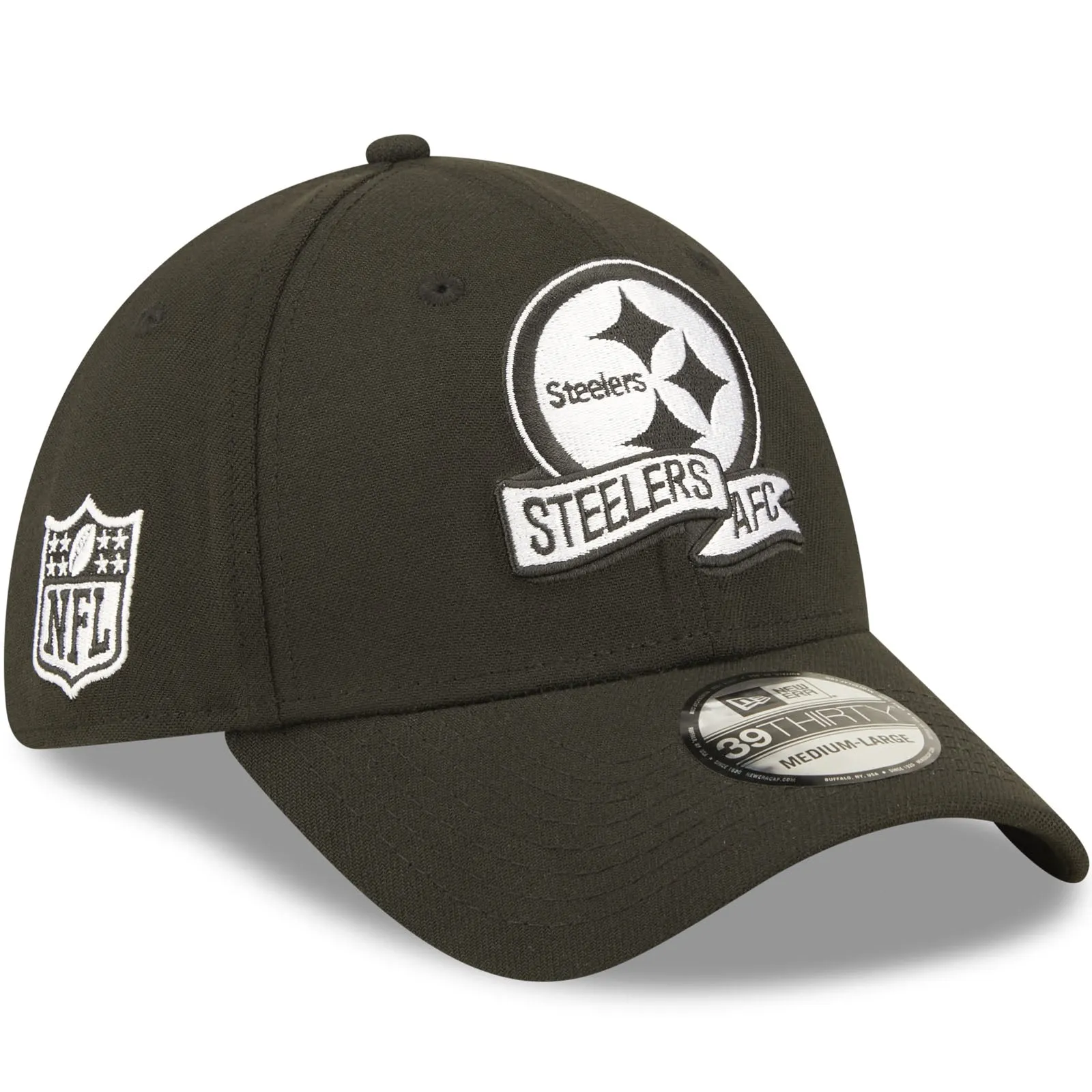 New Era Pittsburgh Steelers NFL 39THIRTY Sideline 2022 Baseball Cap - Black